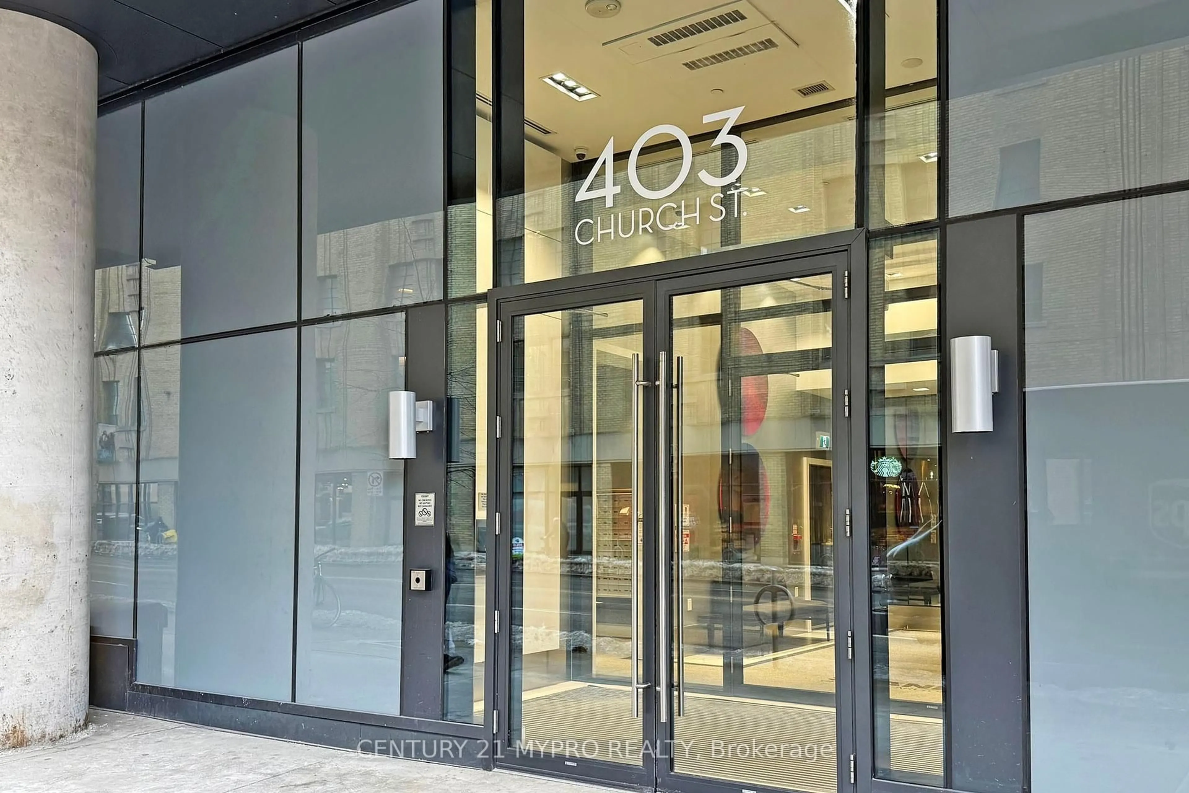 Indoor foyer for 403 Church St #317, Toronto Ontario M4Y 0C9