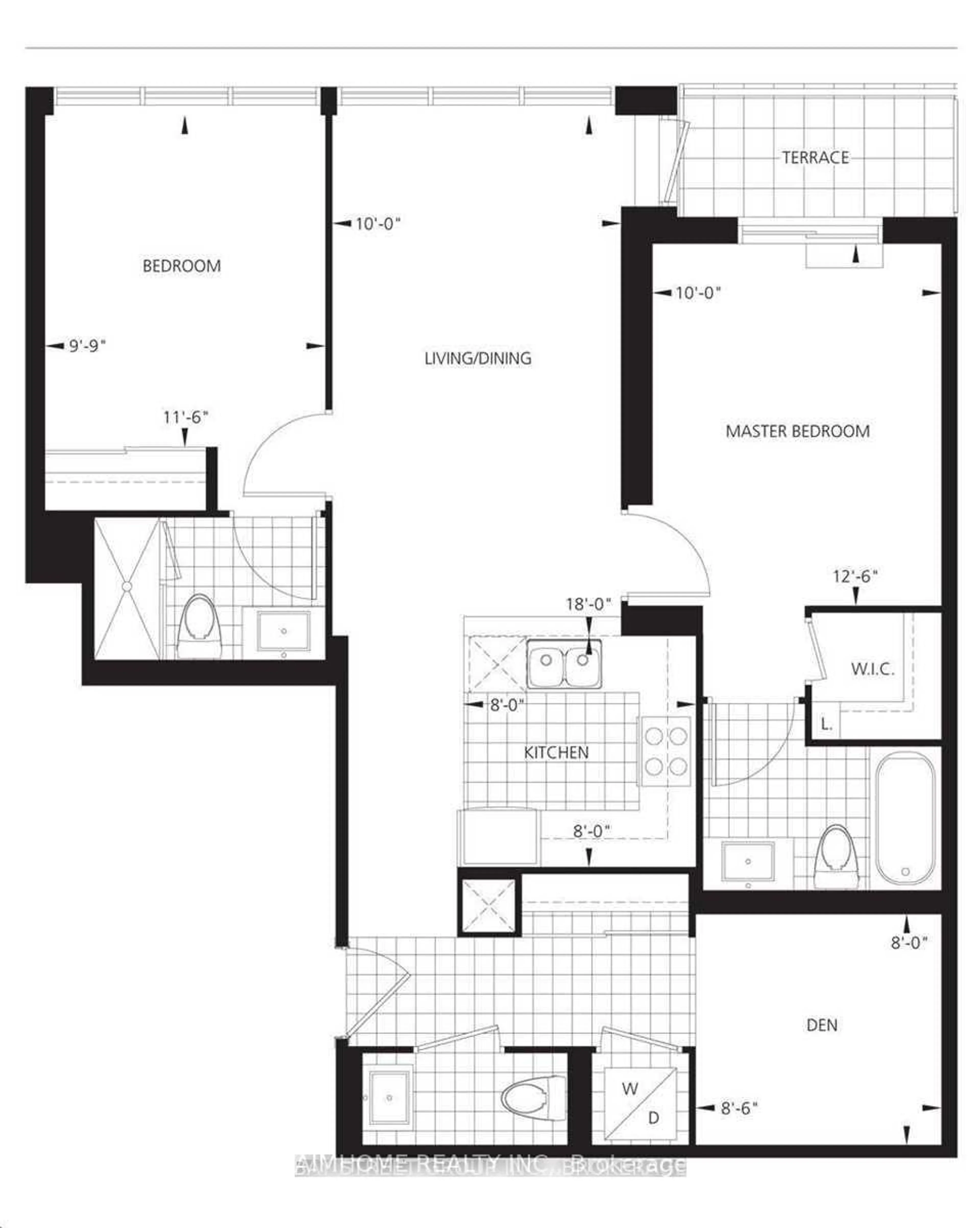 Floor plan for 5168 YONGE St #2615, Toronto Ontario M2N 0G1