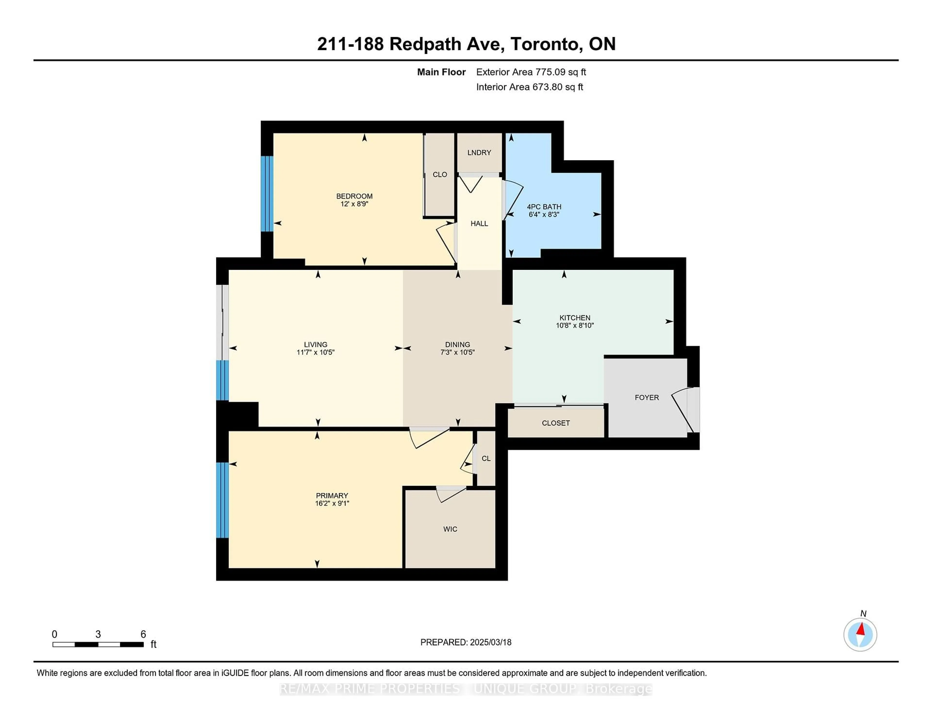 Floor plan for 188 Redpath Ave #211, Toronto Ontario M4P 3J2
