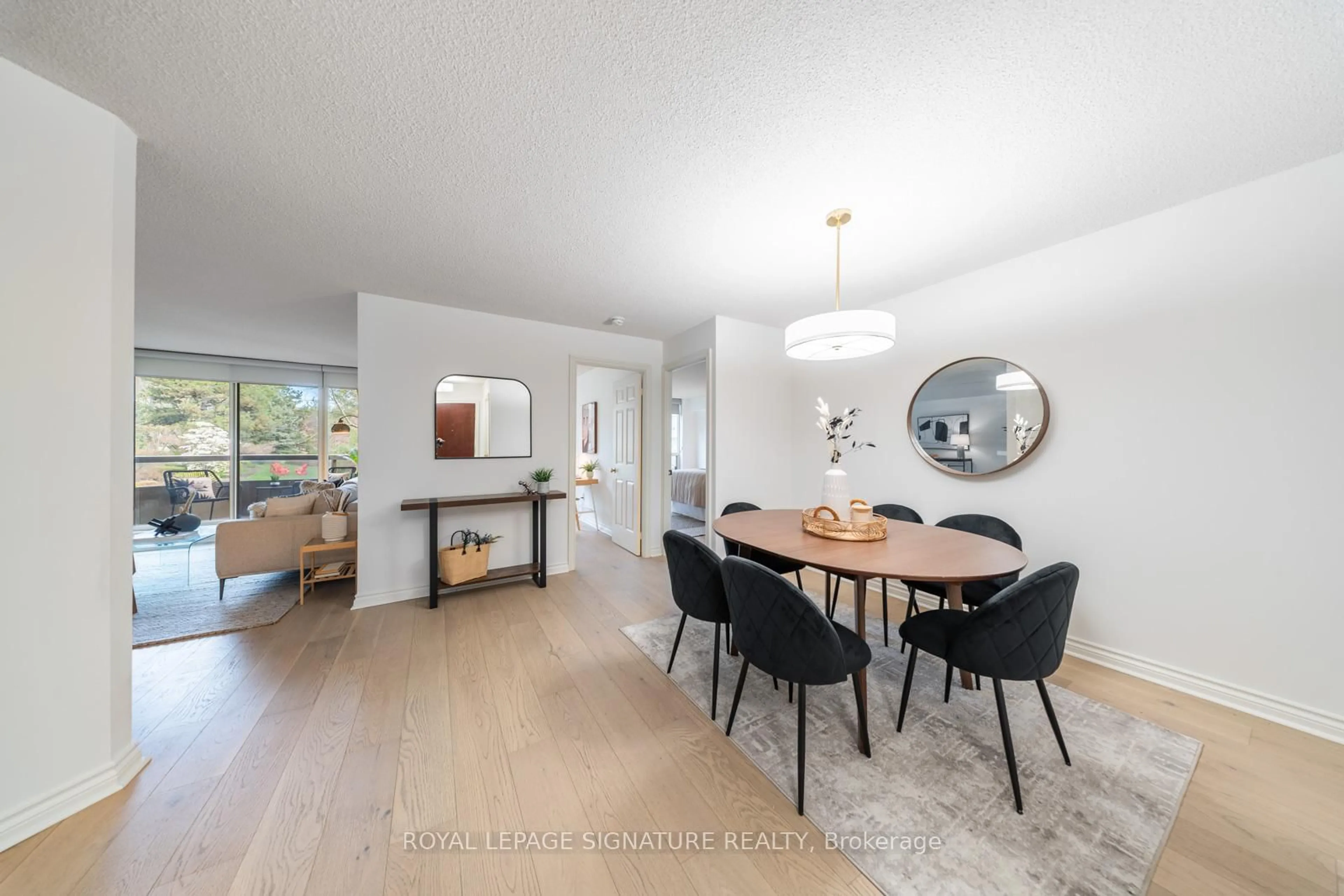Dining room, wood/laminate floor for 1200 Don Mills Rd #219, Toronto Ontario M3B 3N8