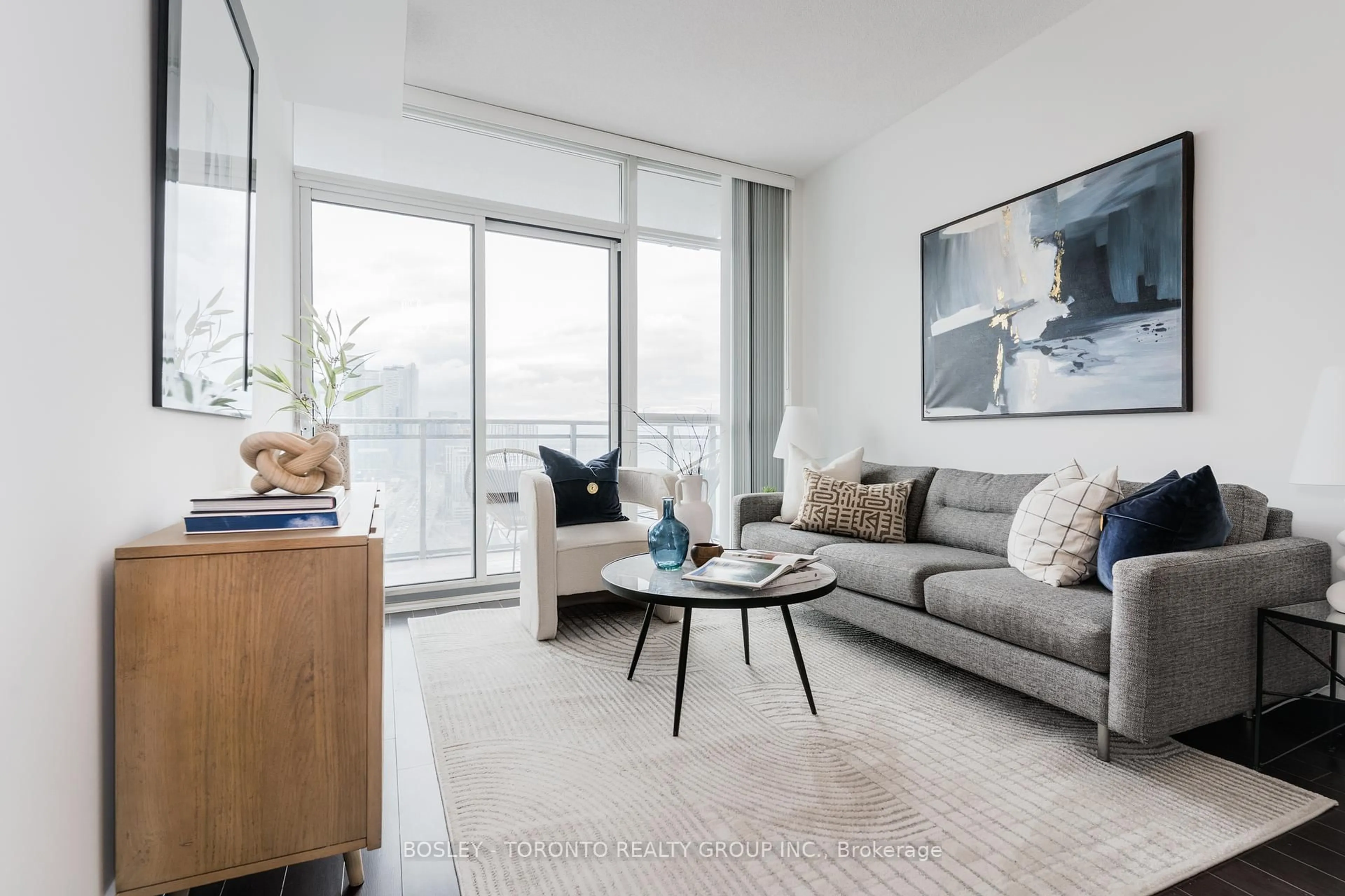 Living room with furniture, unknown for 38 Dan Leckie Way #3011, Toronto Ontario M5V 2V6