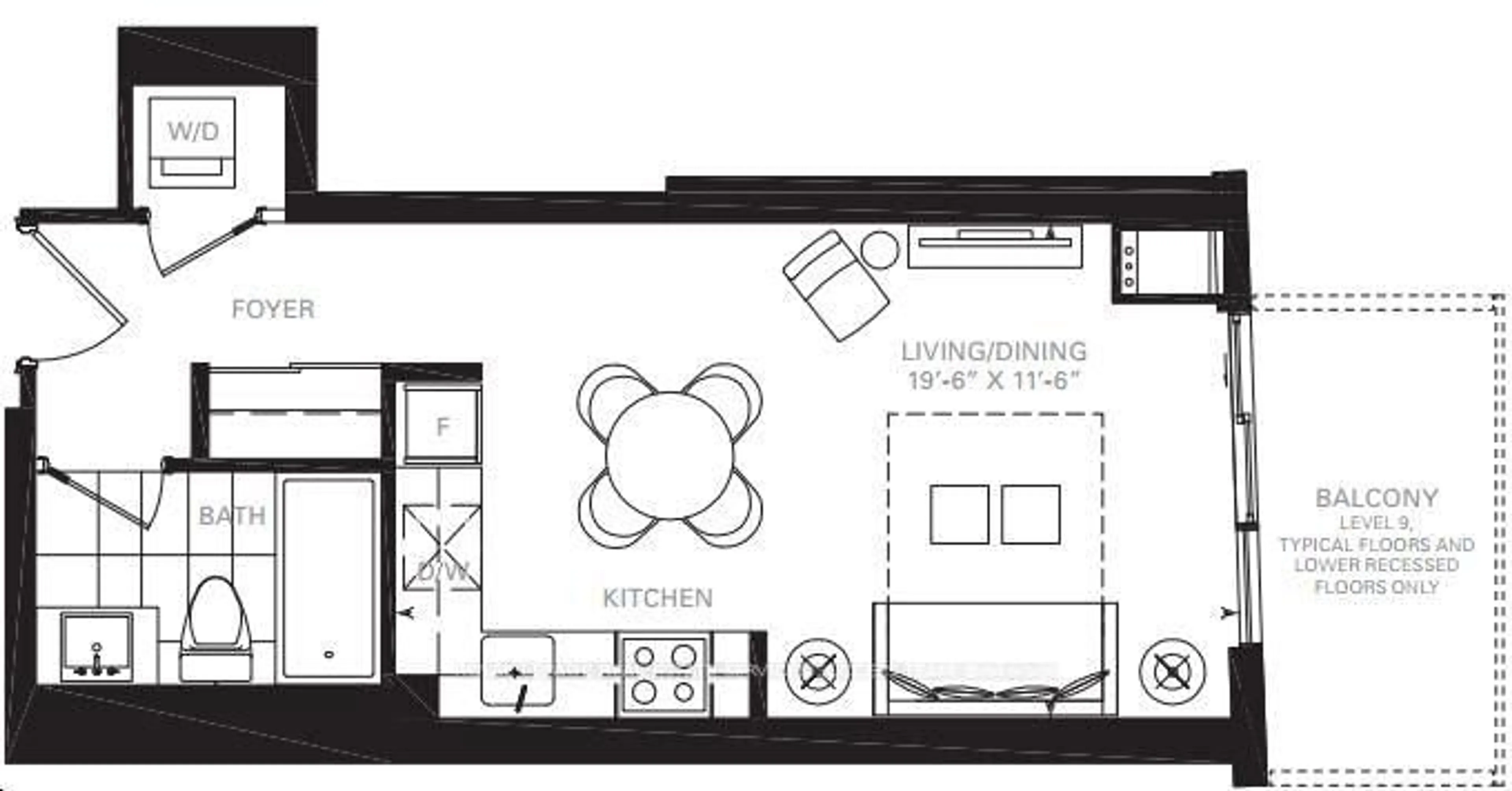 Floor plan for 125 Blue Jays Way #4610, Toronto Ontario M5V 3T3