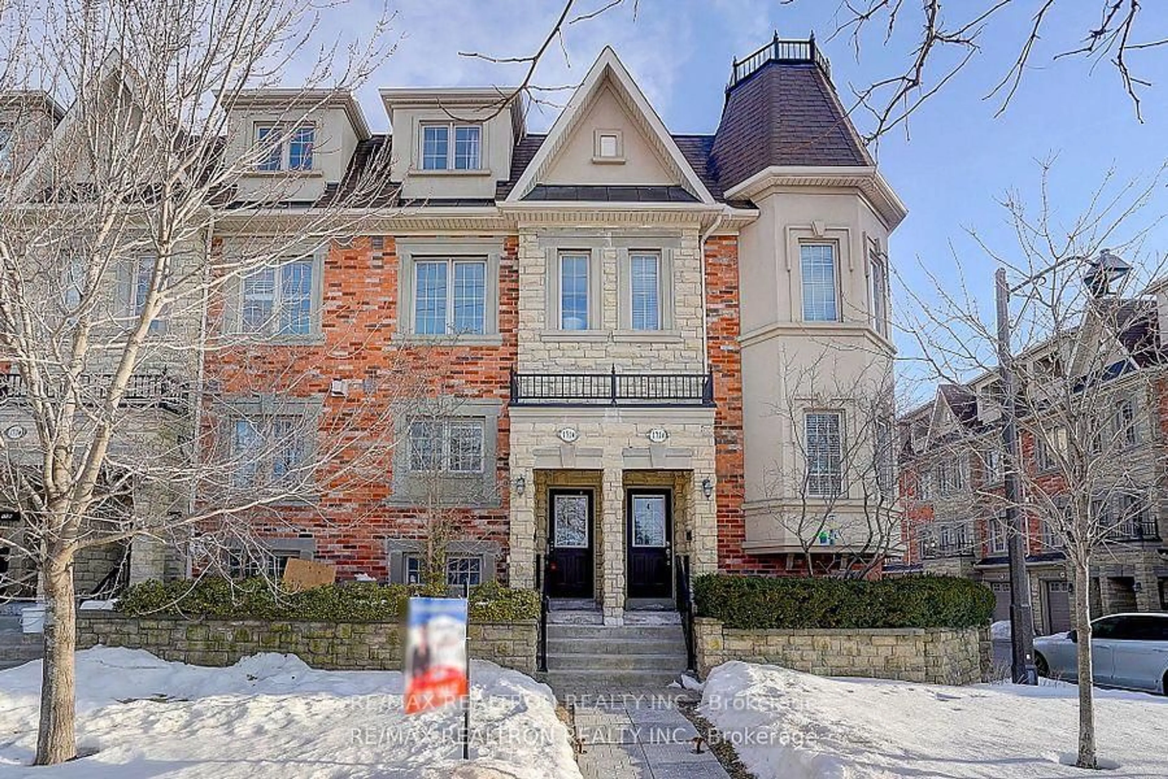 Home with brick exterior material, street for 171B Finch Ave, Toronto Ontario M2N 4R8