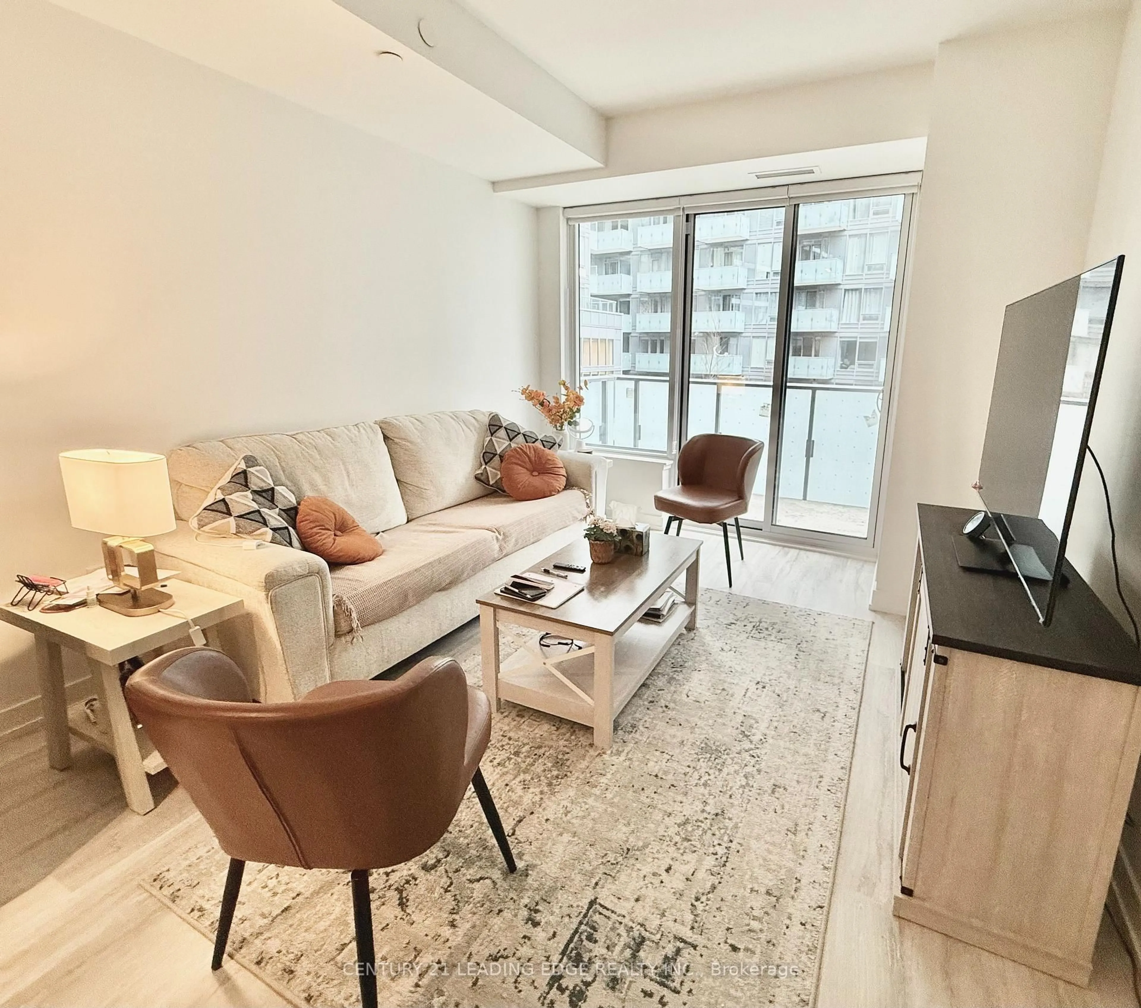Living room with furniture, unknown for 8 Olympic Garden Dr #404, Toronto Ontario M2M 0B9