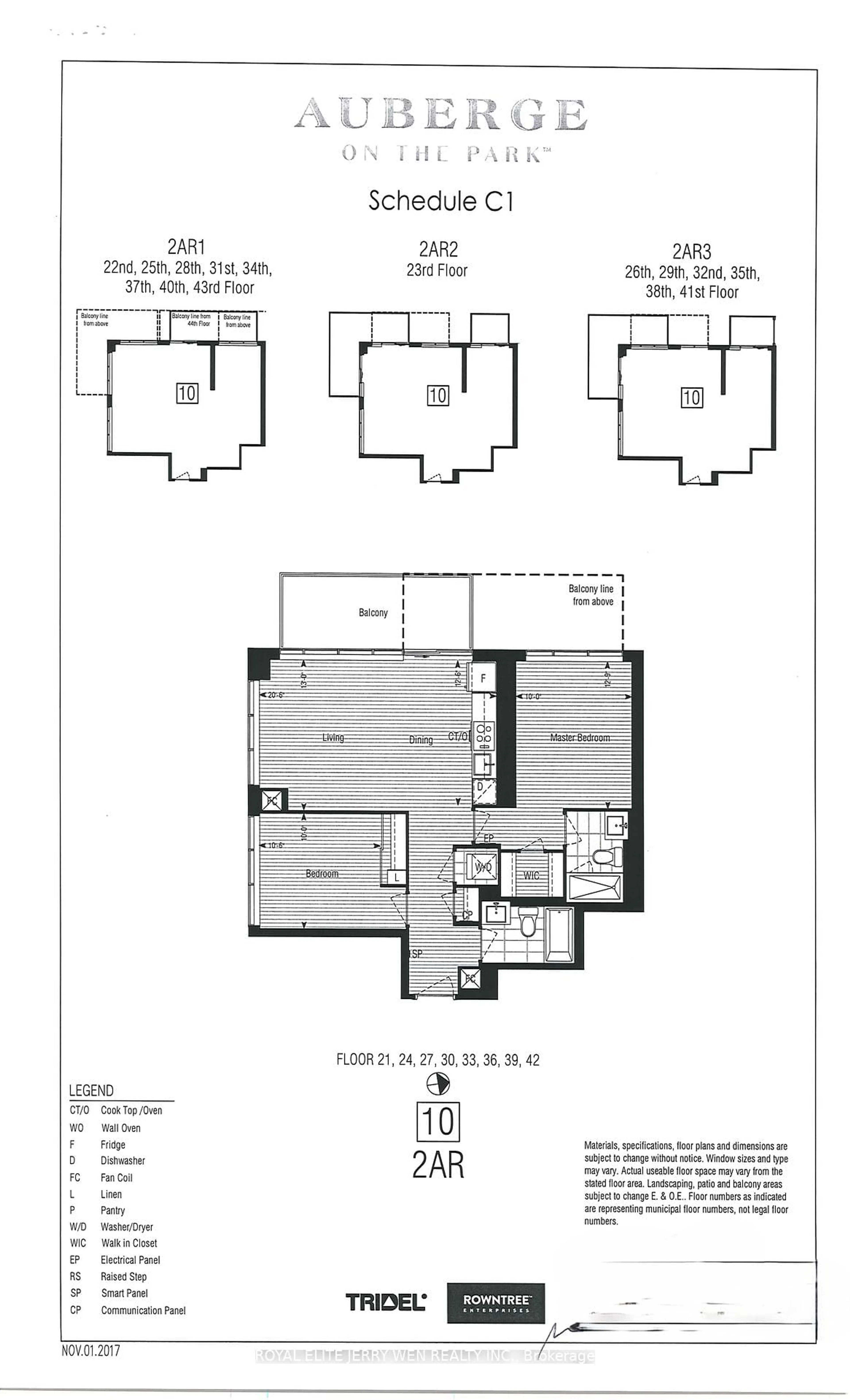 Floor plan for 30 Inn On The Park Dr #3410, Toronto Ontario M3C 0P7