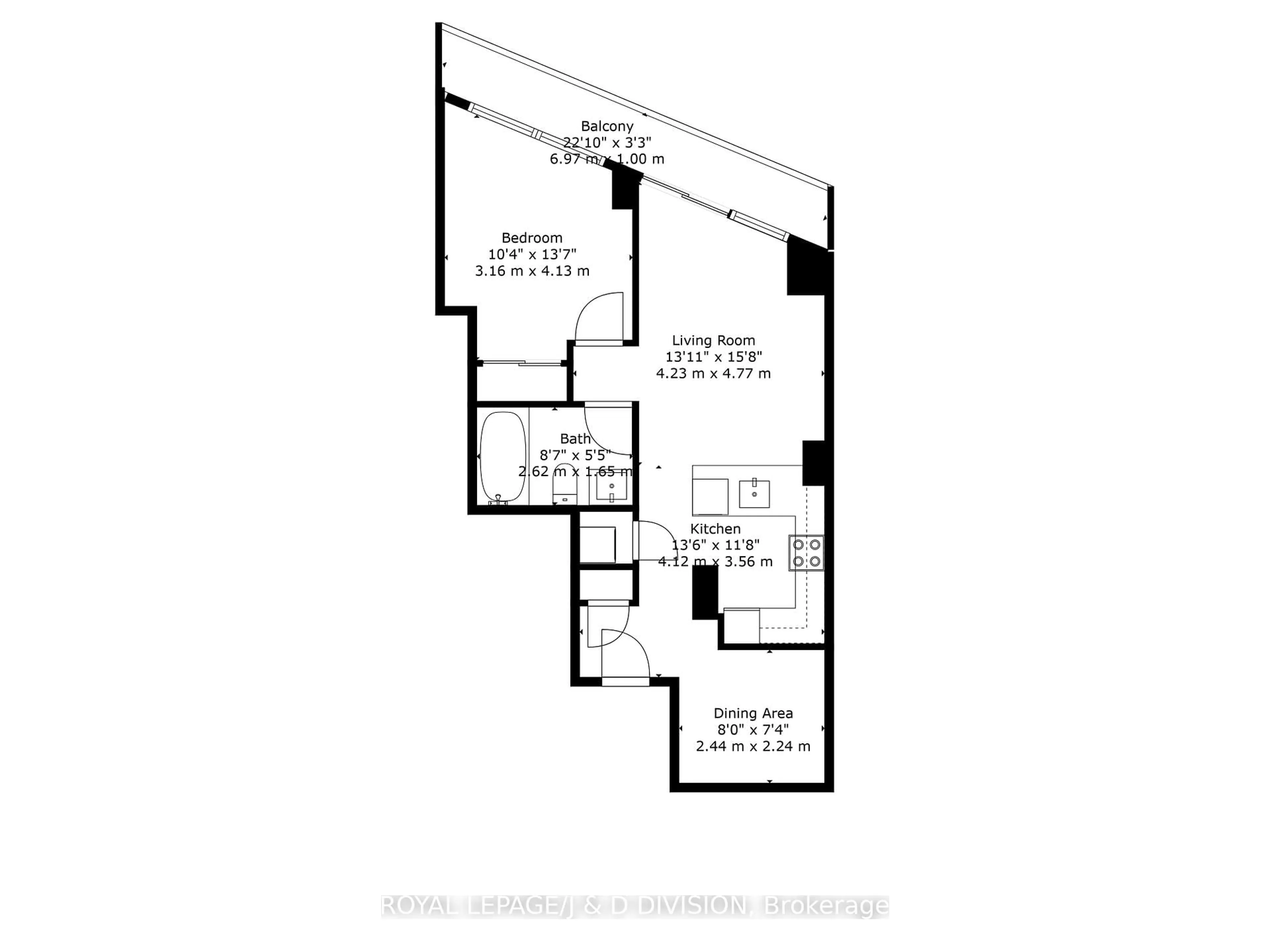 Floor plan for 8 Scollard St #PH108, Toronto Ontario M5R 1M2