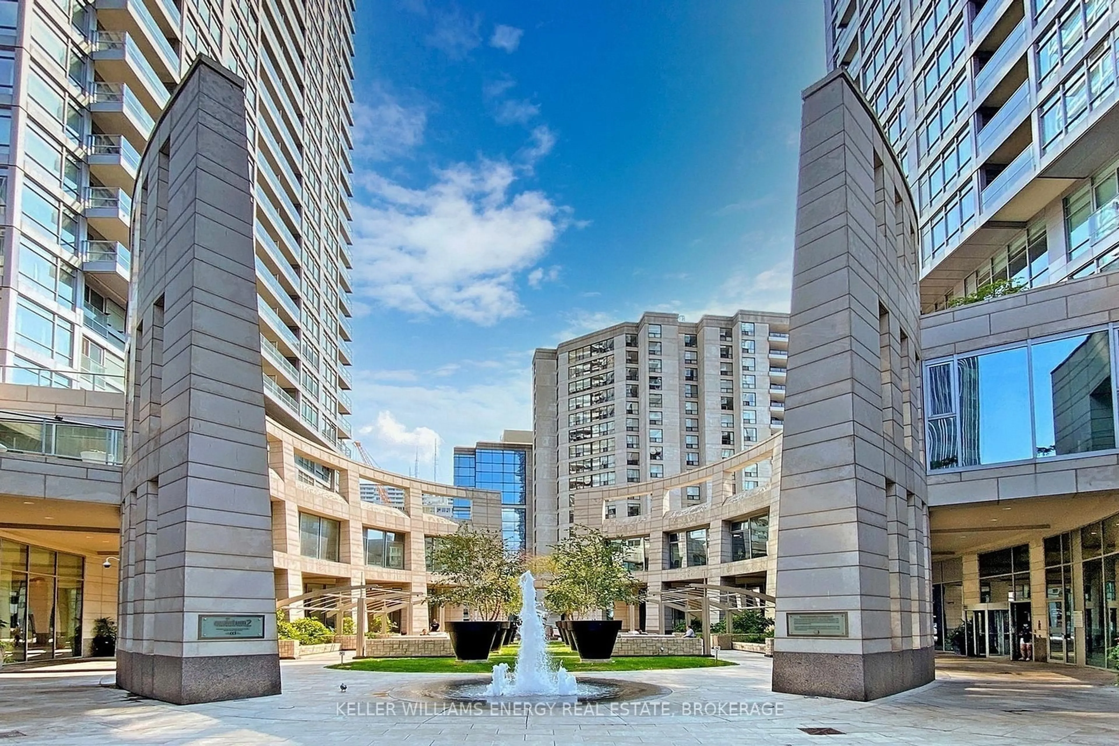Patio, city buildings view from balcony for 2191 Yonge St #3707, Toronto Ontario M4S 3H8