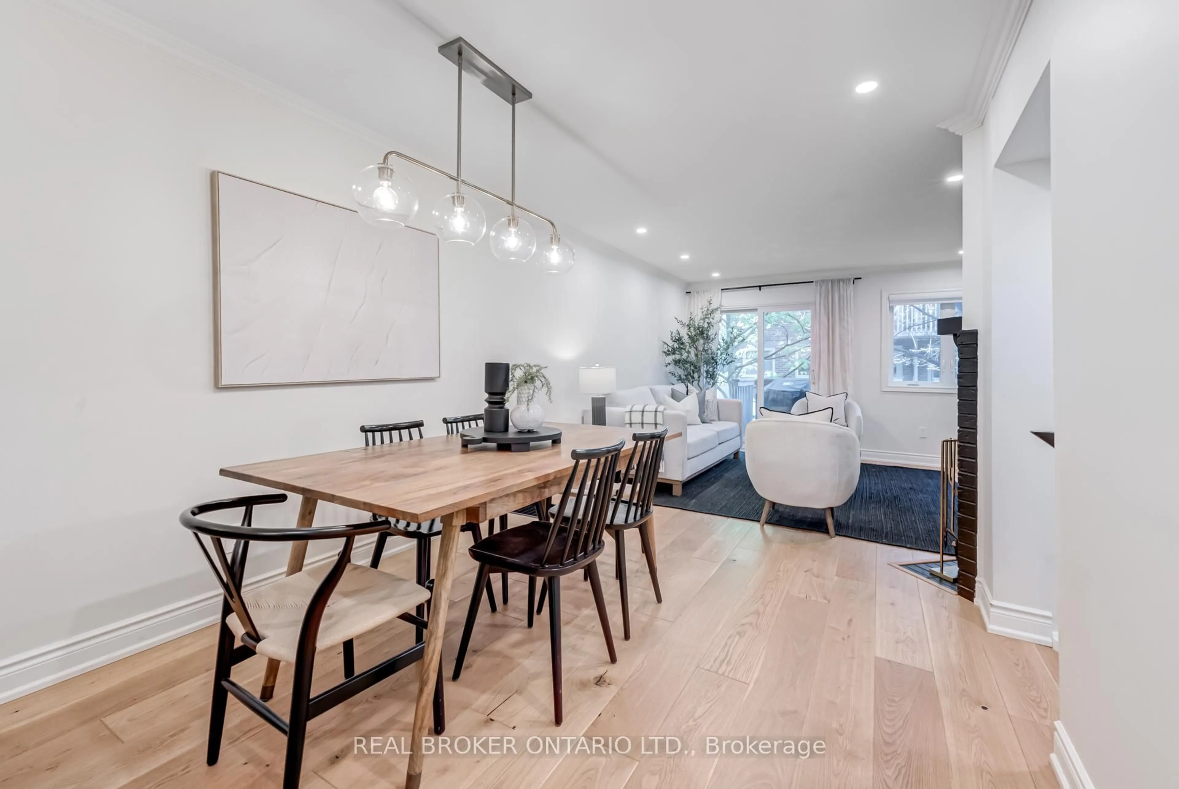 Dining room, wood/laminate floor for 42A Shank St #A, Toronto Ontario M6J 3T9