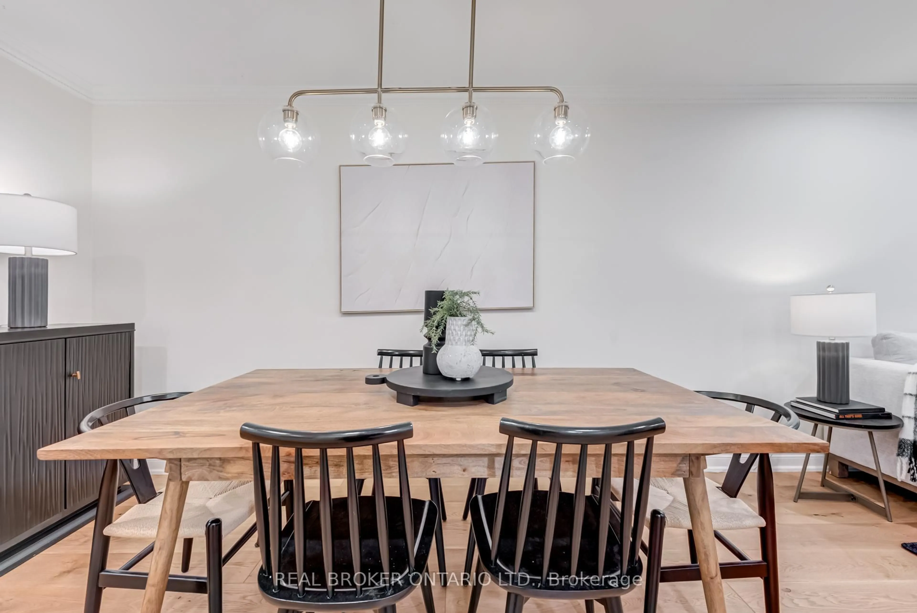 Dining room, wood/laminate floor for 42A Shank St #A, Toronto Ontario M6J 3T9