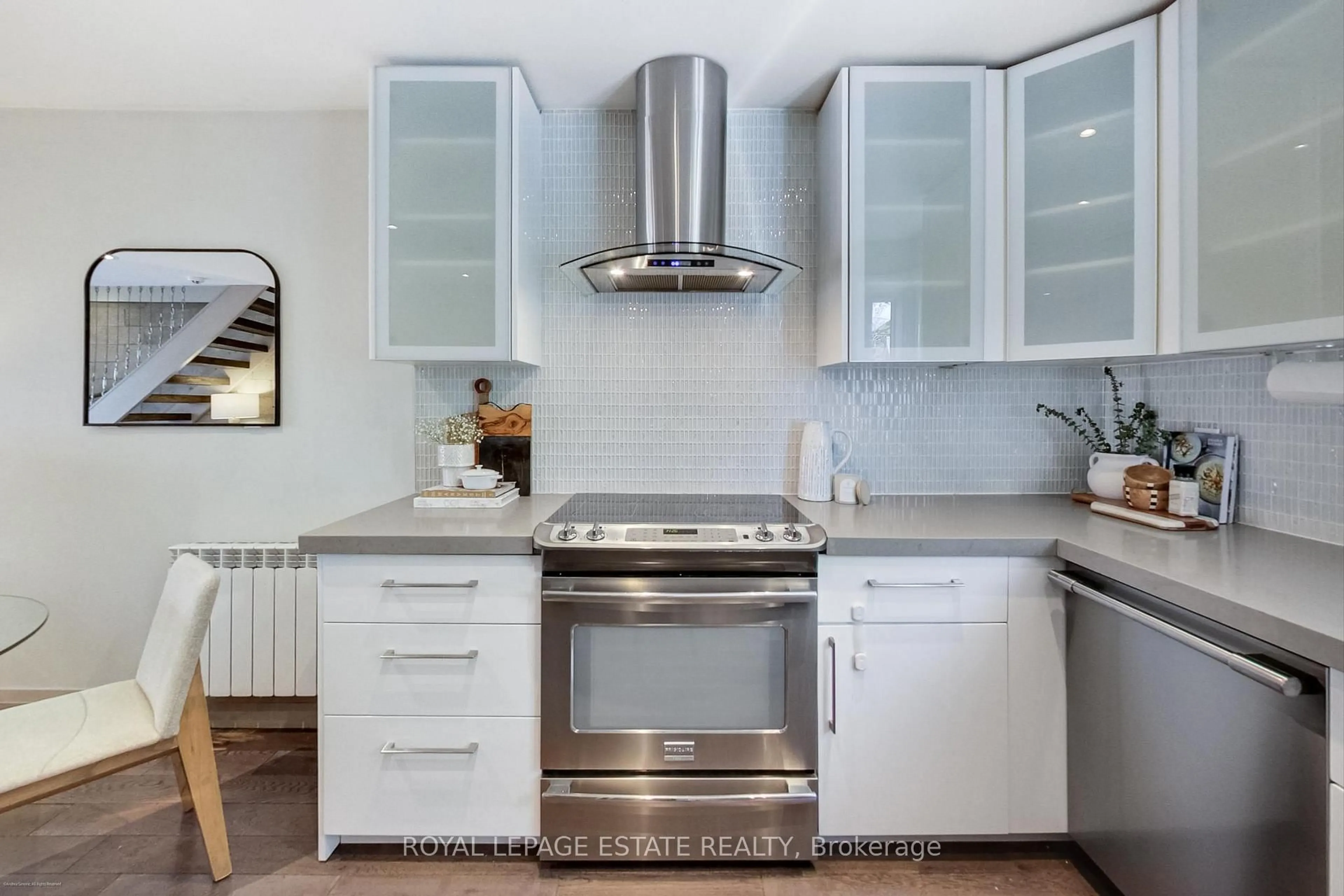 Contemporary kitchen, ceramic/tile floor for 243 Ontario St, Toronto Ontario M5A 2V6