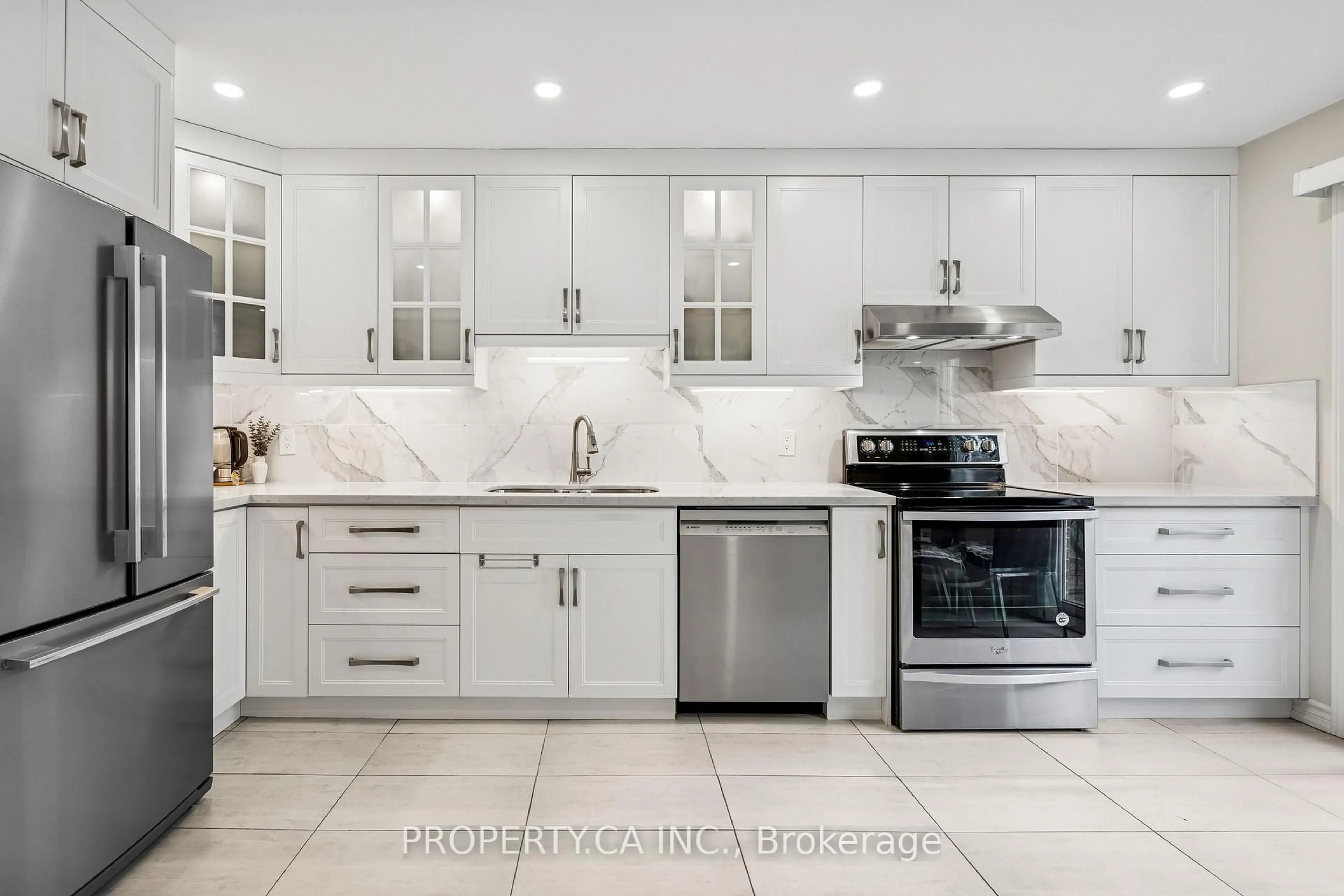 Contemporary kitchen, ceramic/tile floor for 37 Black Hawk Way, Toronto Ontario M2R 3L5