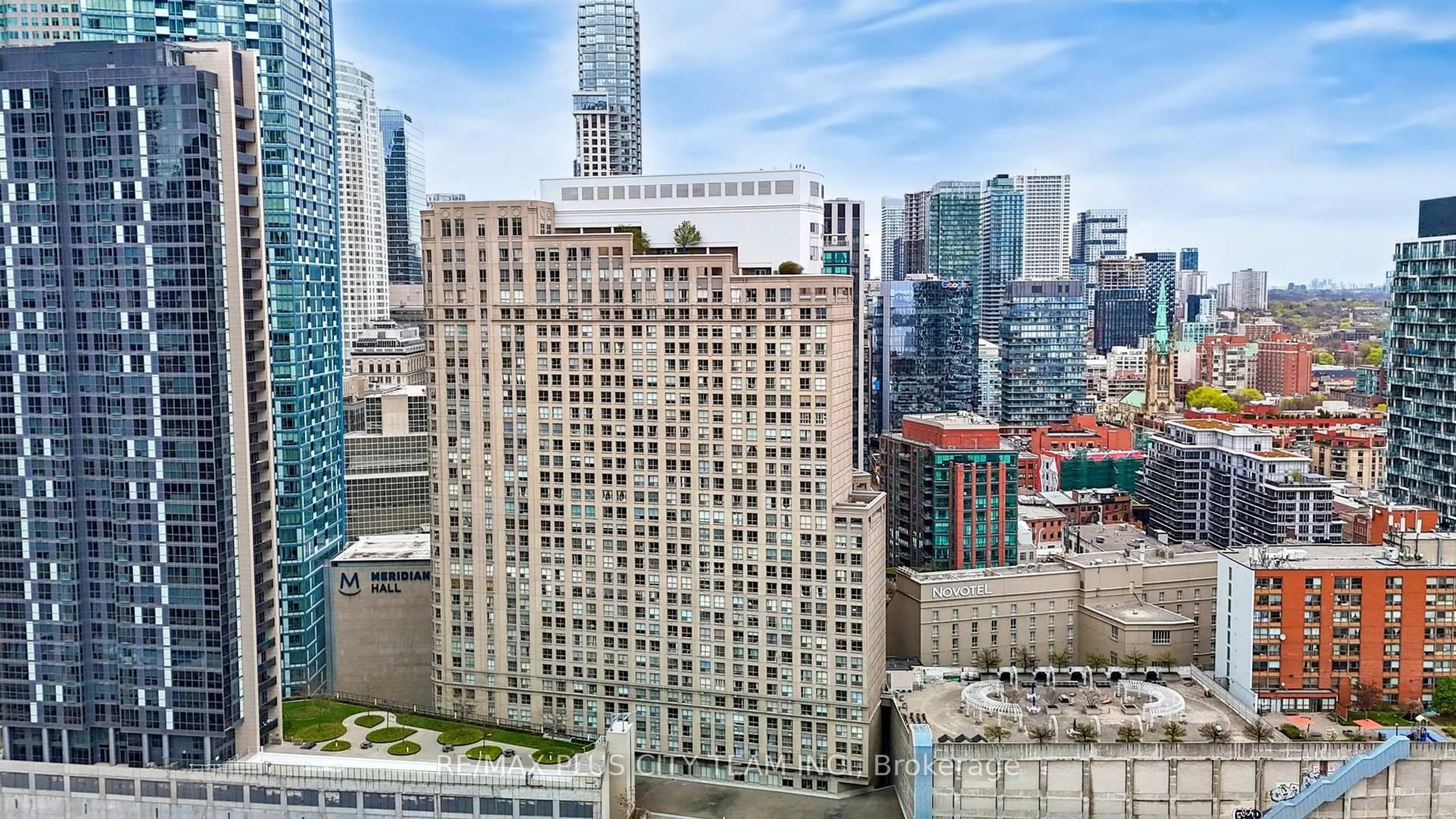 A pic from outside/outdoor area/front of a property/back of a property/a pic from drone, city buildings view from balcony for 25 The Esplanade N/A #1615, Toronto Ontario M5E 1W5