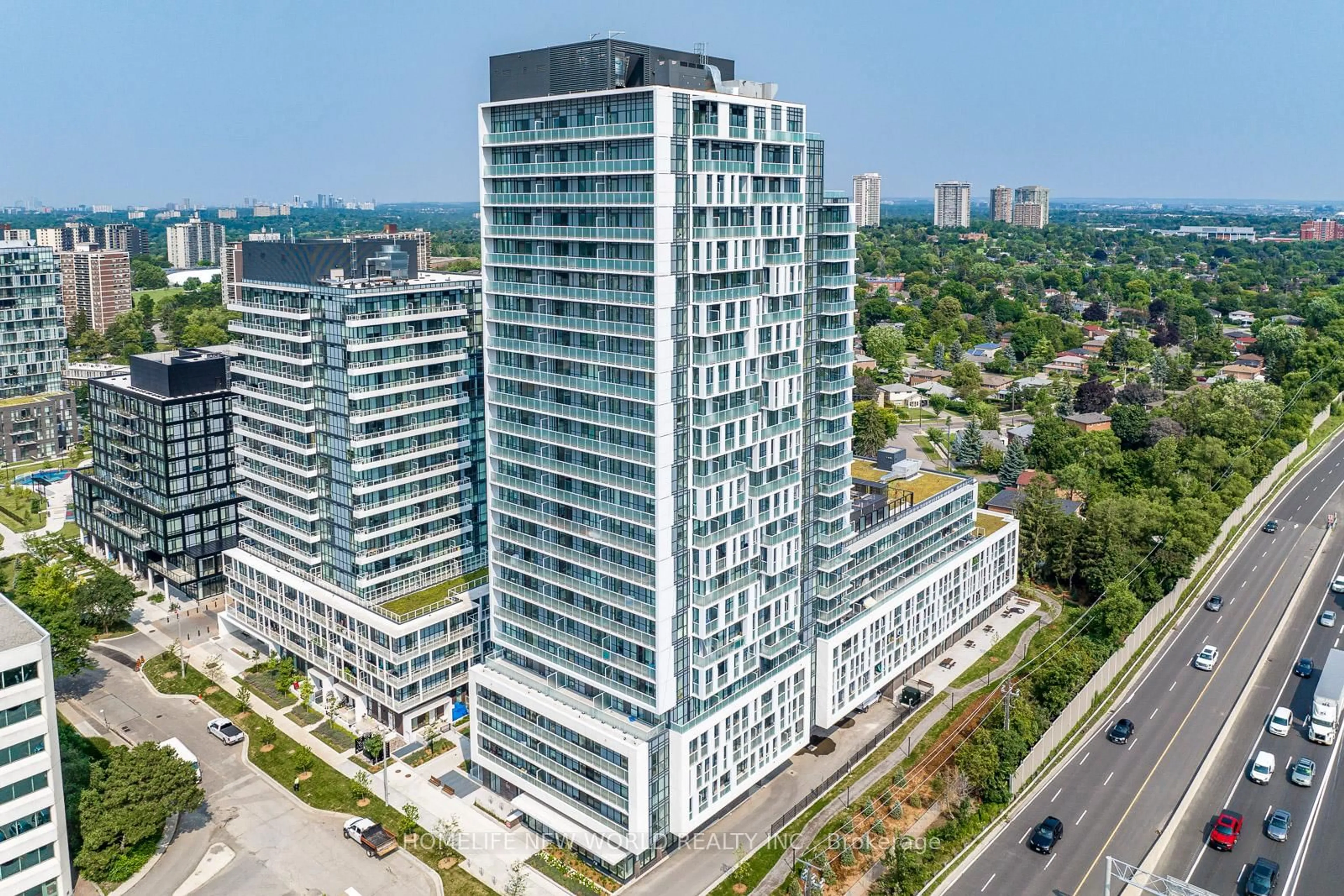 A pic from outside/outdoor area/front of a property/back of a property/a pic from drone, city buildings view from balcony for 188 Fairview Mall Dr #818, Toronto Ontario M2J 4T1