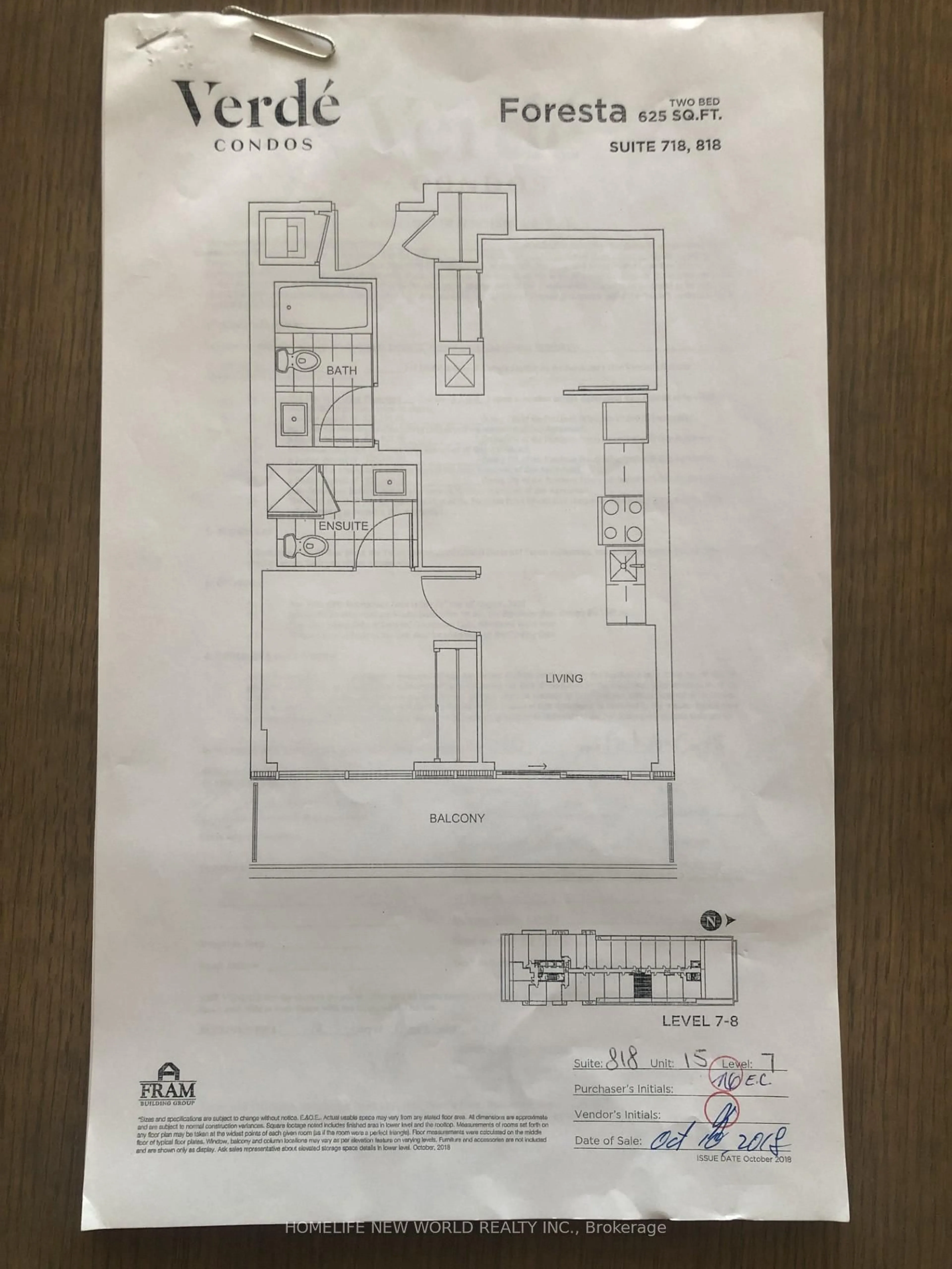 Floor plan for 188 Fairview Mall Dr #818, Toronto Ontario M2J 4T1