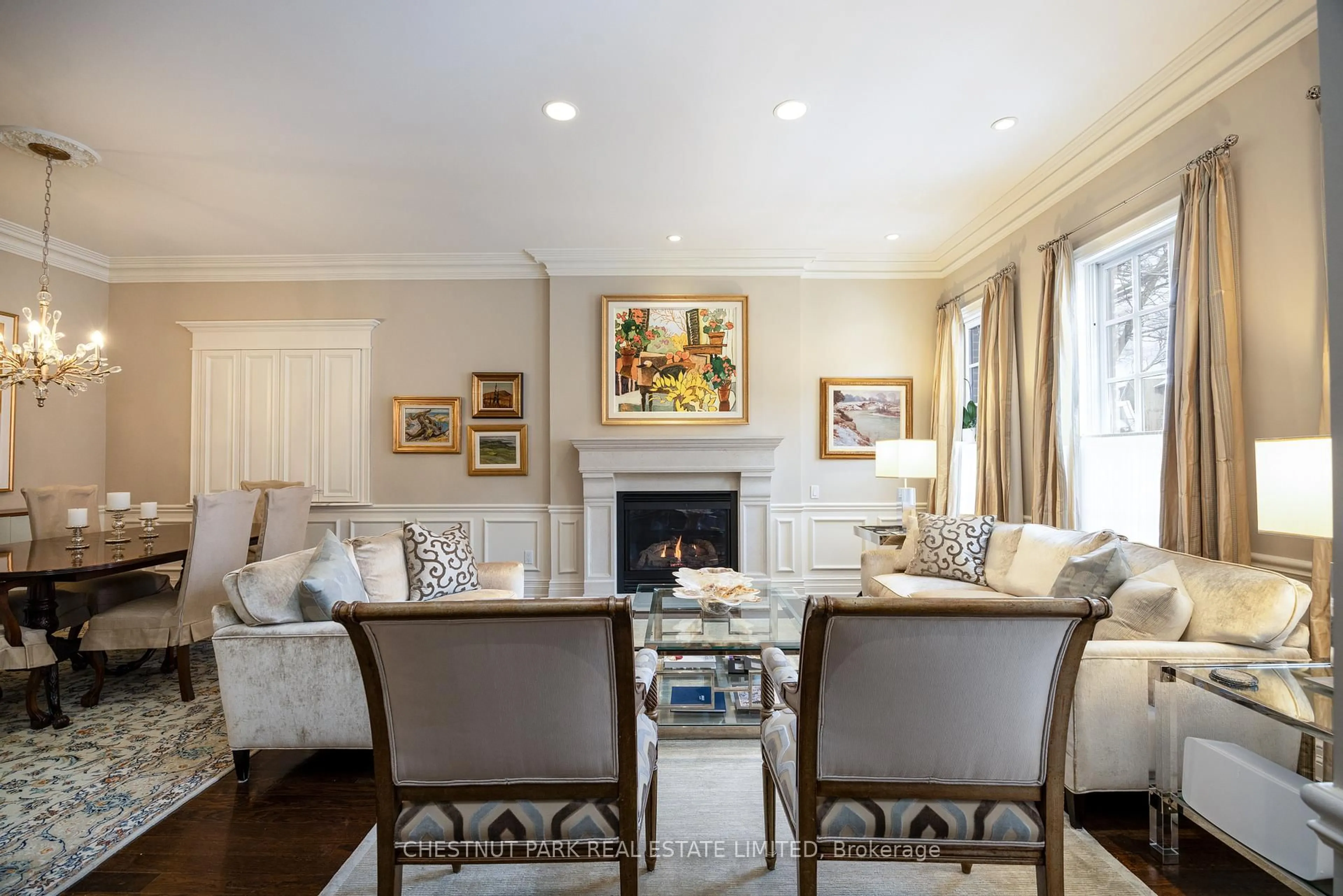Living room with furniture, wood/laminate floor for 117 Davenport Rd, Toronto Ontario M5R 1H8