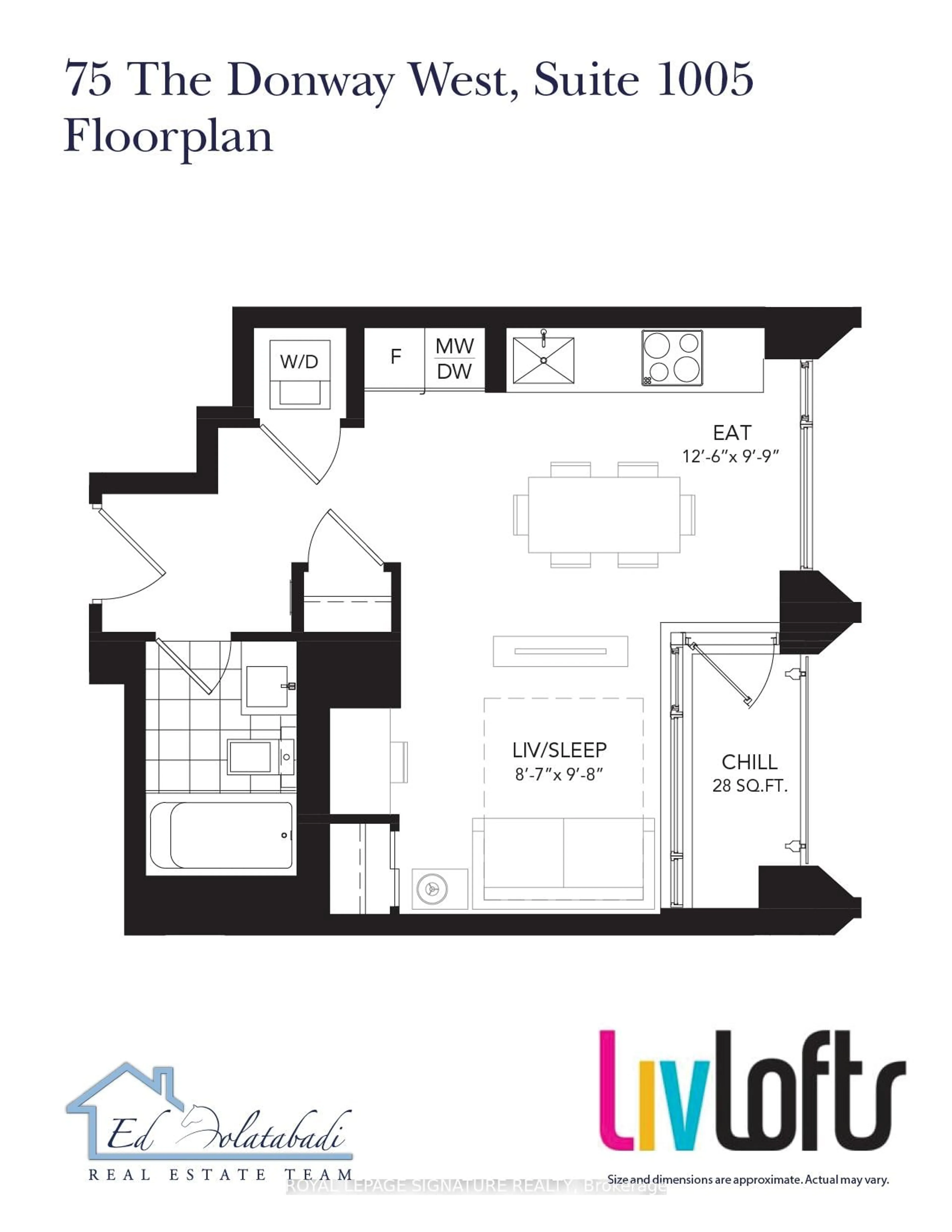 Floor plan for 75 The Donway N/A #1005, Toronto Ontario M3C 2E9