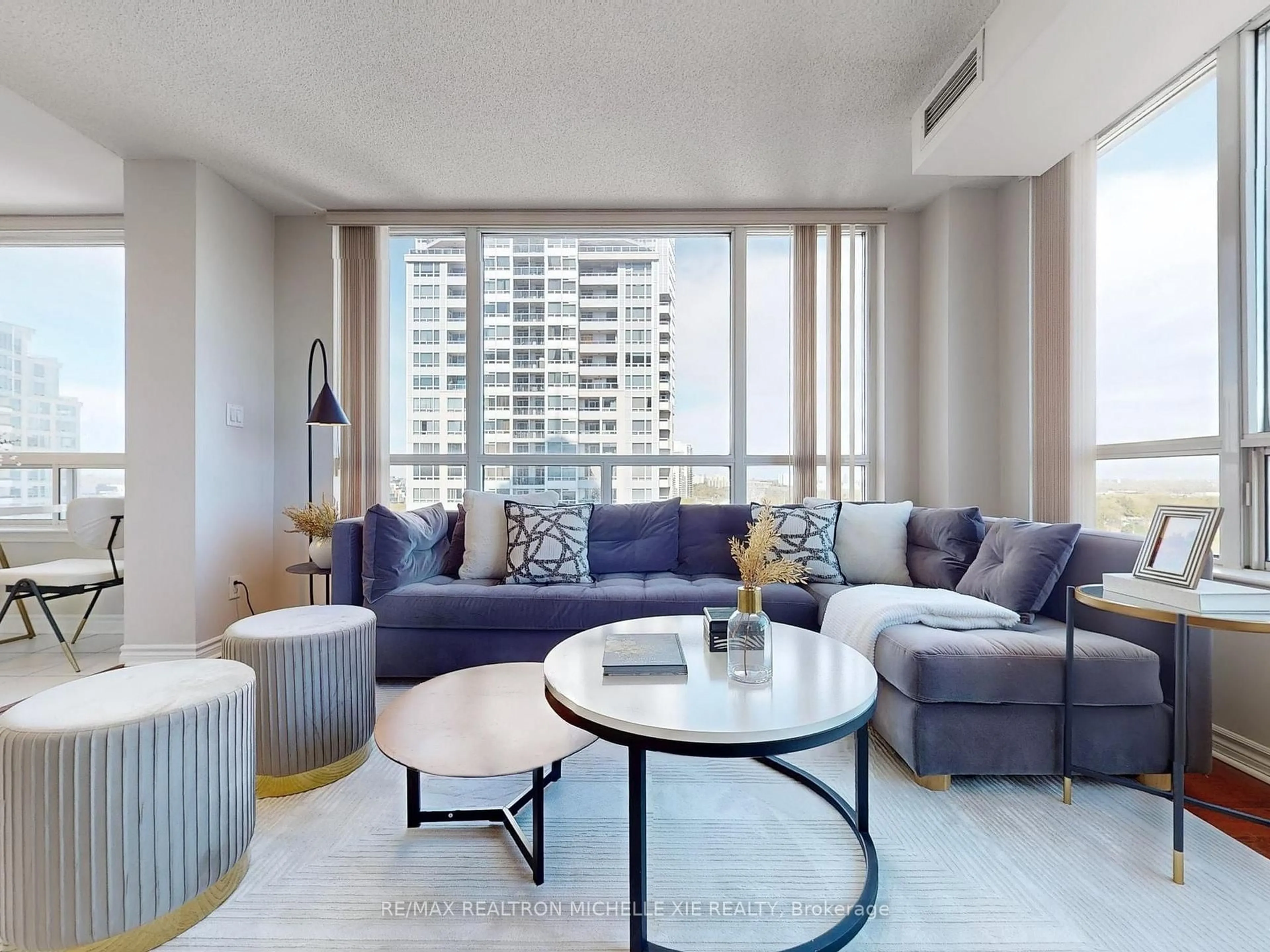 Living room with furniture, unknown for 1 Rean Dr #1108, Toronto Ontario M2K 3C1