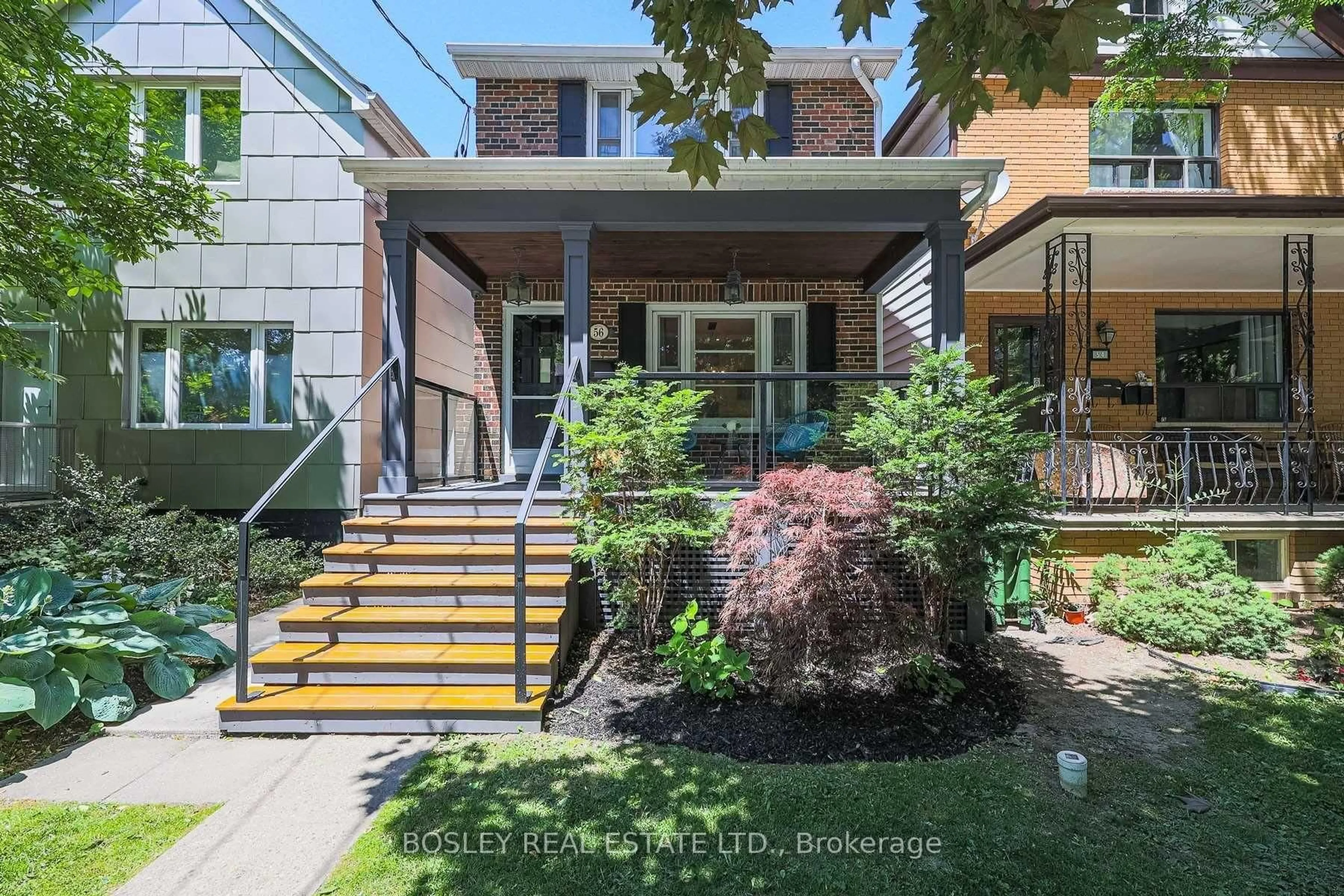 Home with brick exterior material, street for 56 Helena Ave, Toronto Ontario M6G 2H2