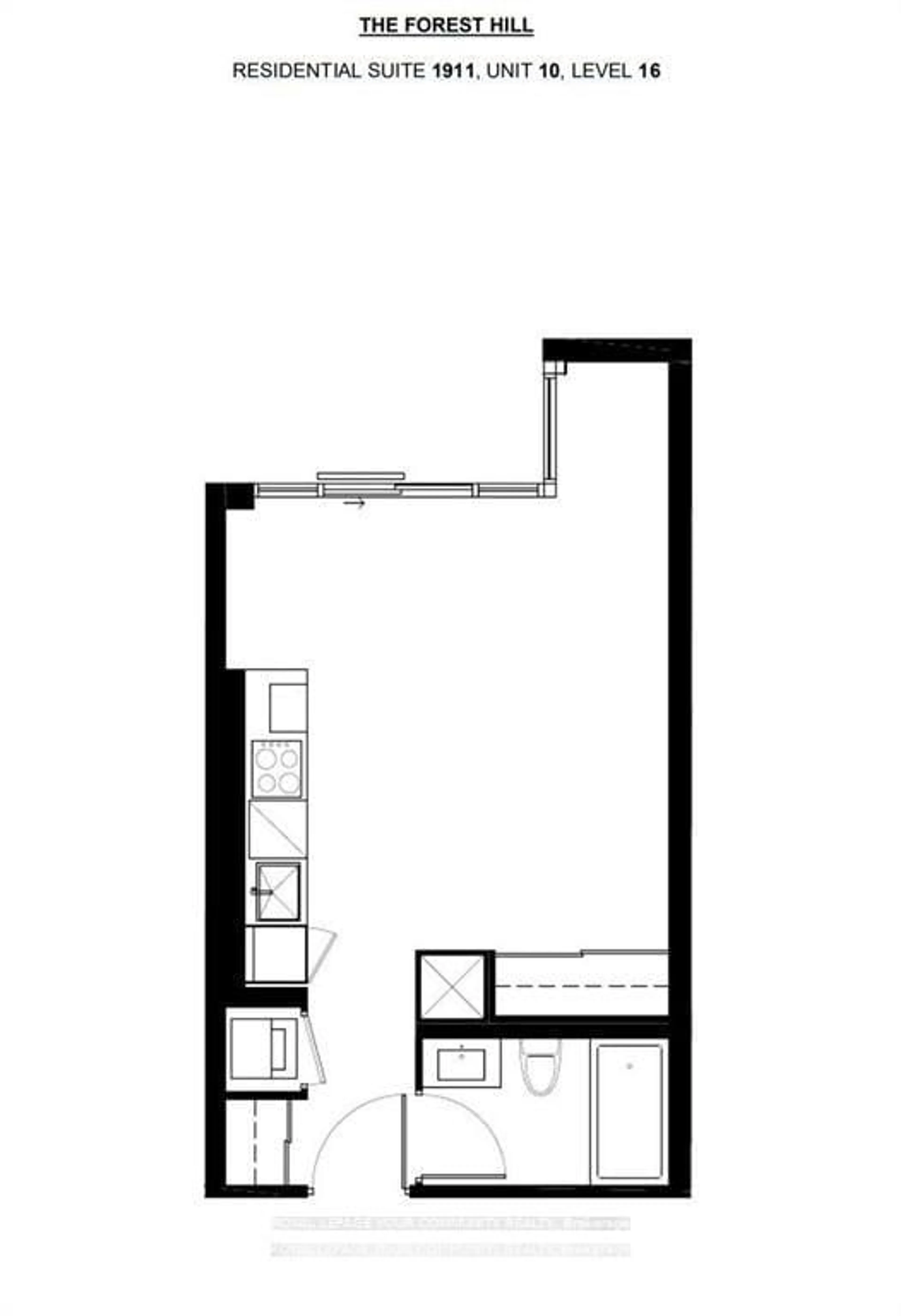 Floor plan for 2020 Bathurst St #1911, Toronto Ontario M5P 0A6