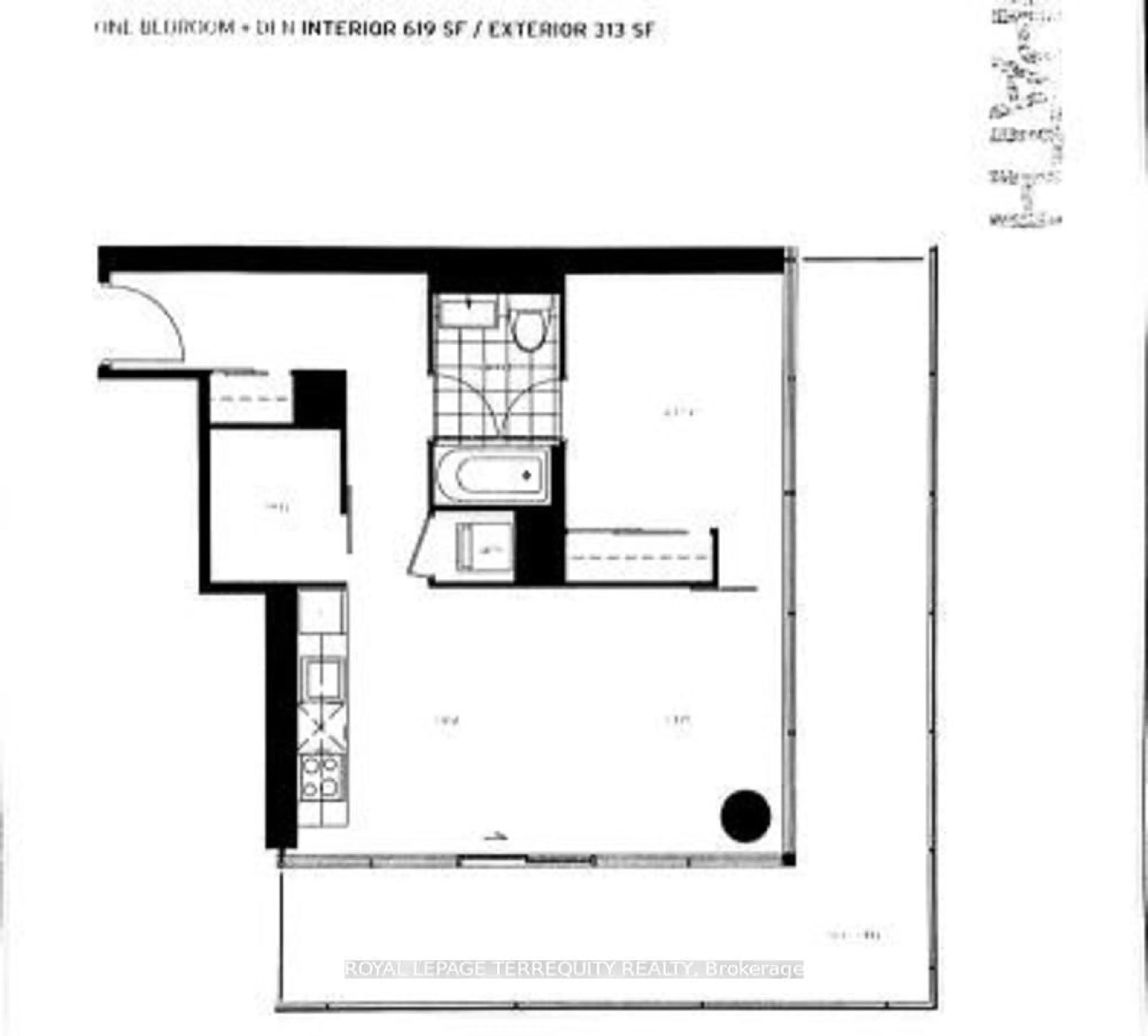 Floor plan for 185 Roehampton Ave #1510, Toronto Ontario M4P 0C6