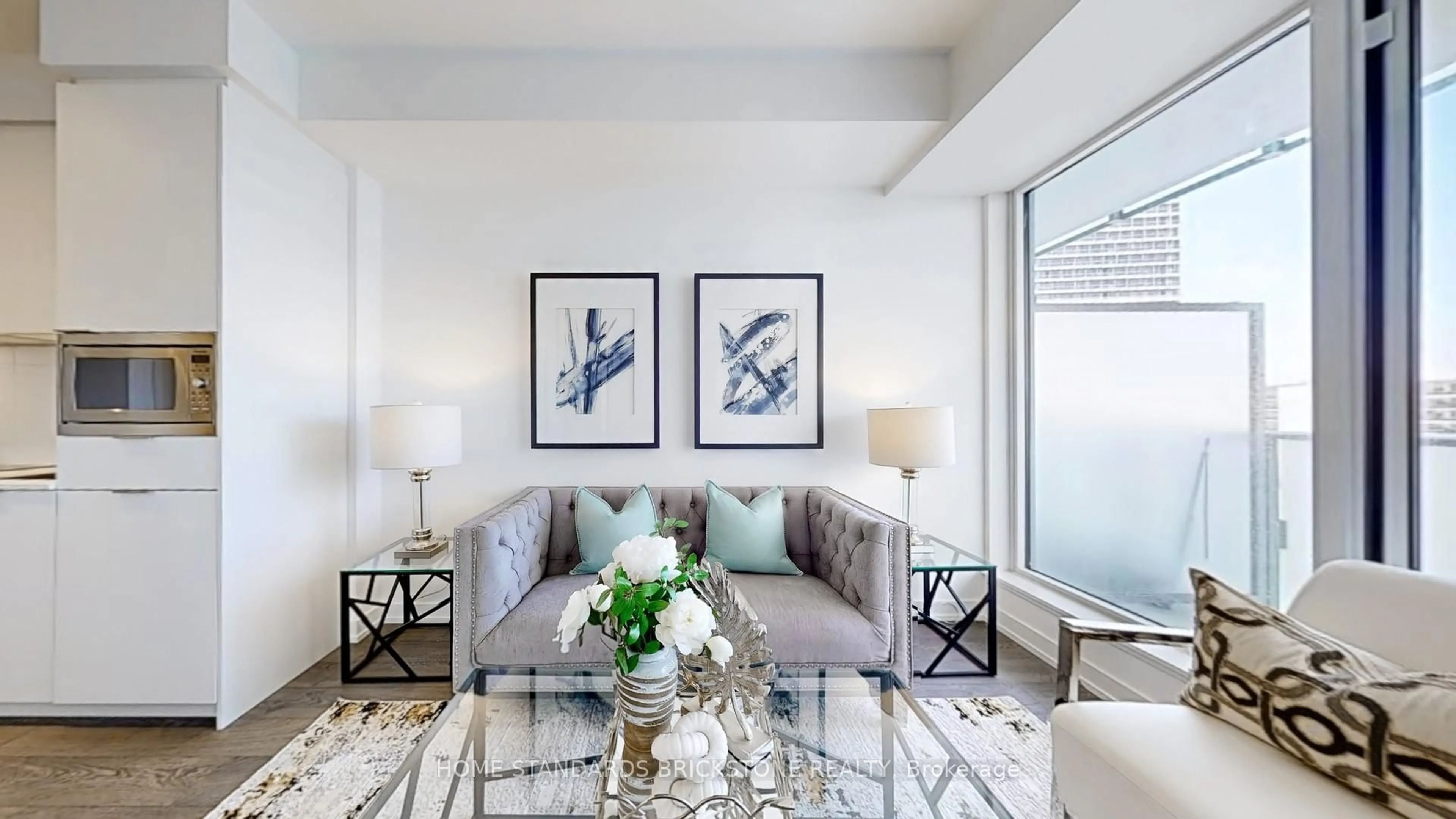 Living room with furniture, unknown for 8 Olympic Garden Dr #S1014, Toronto Ontario M2M 0B9