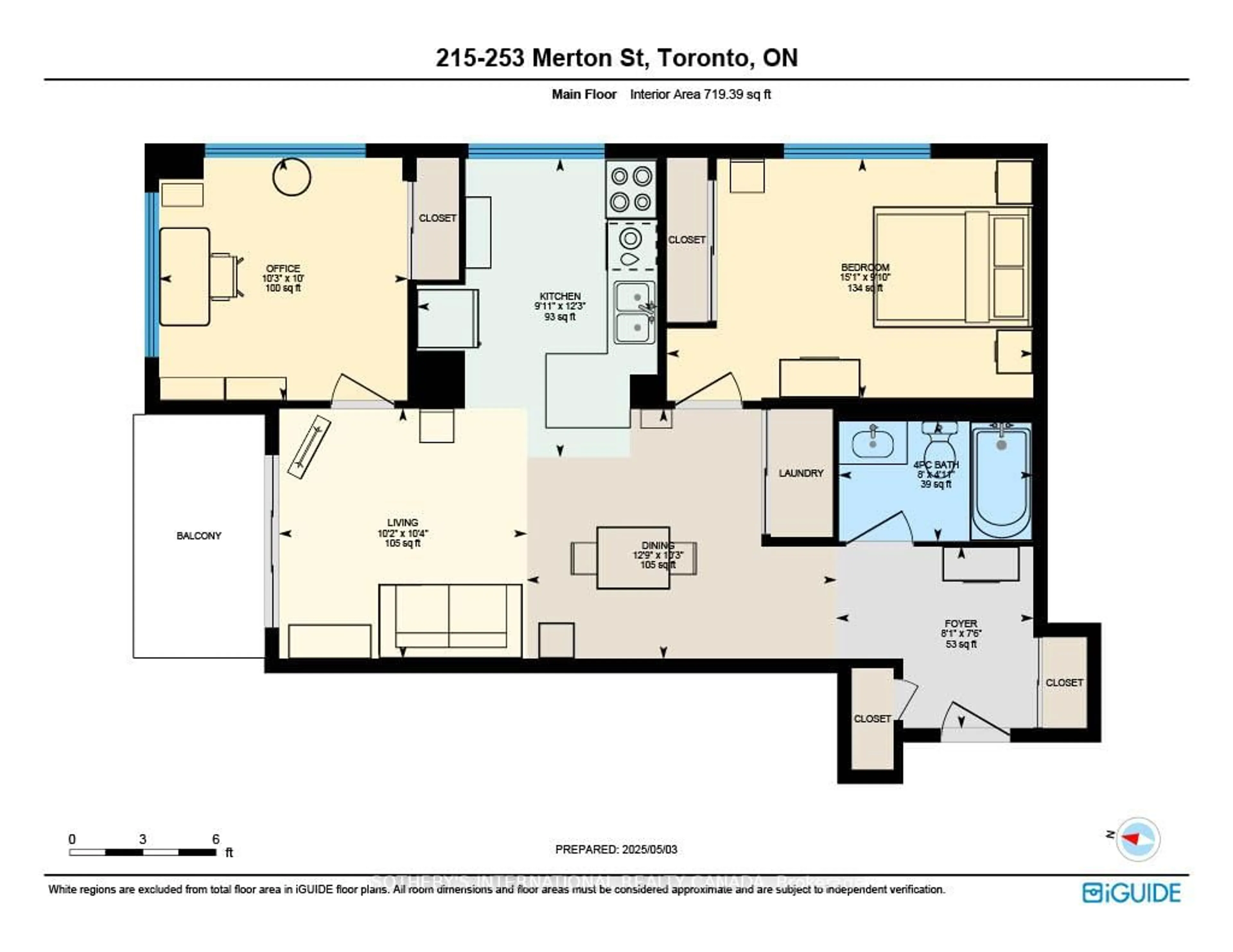 Floor plan for 253 Merton St #215, Toronto Ontario M4S 3H2
