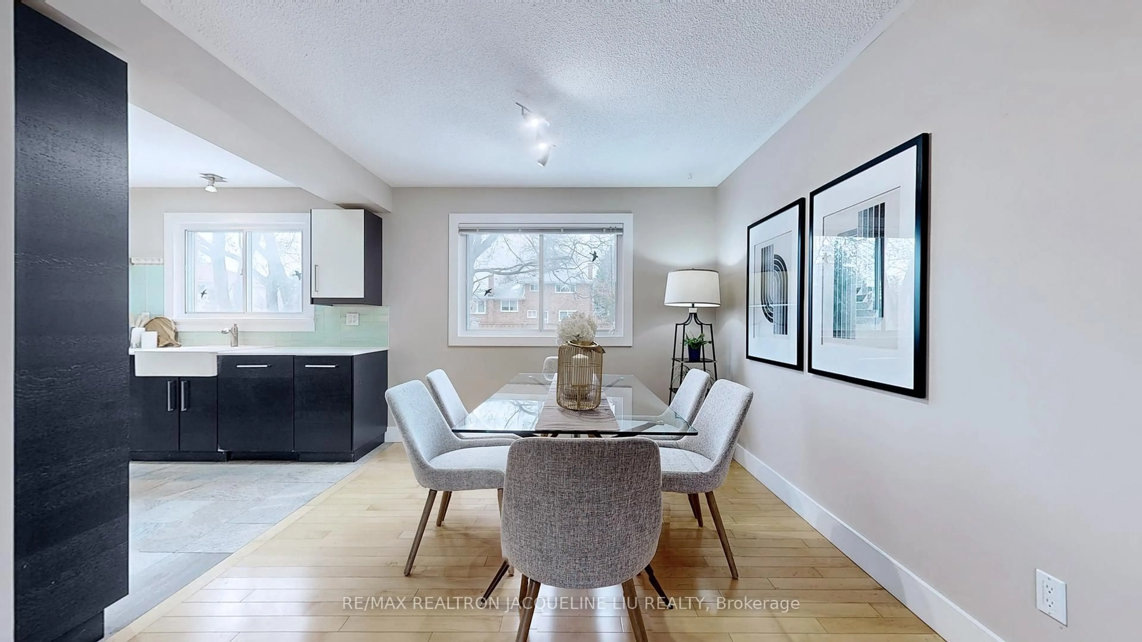 Dining room, wood/laminate floor for 90 Old Sheppard Ave, Toronto Ontario M2J 3L5