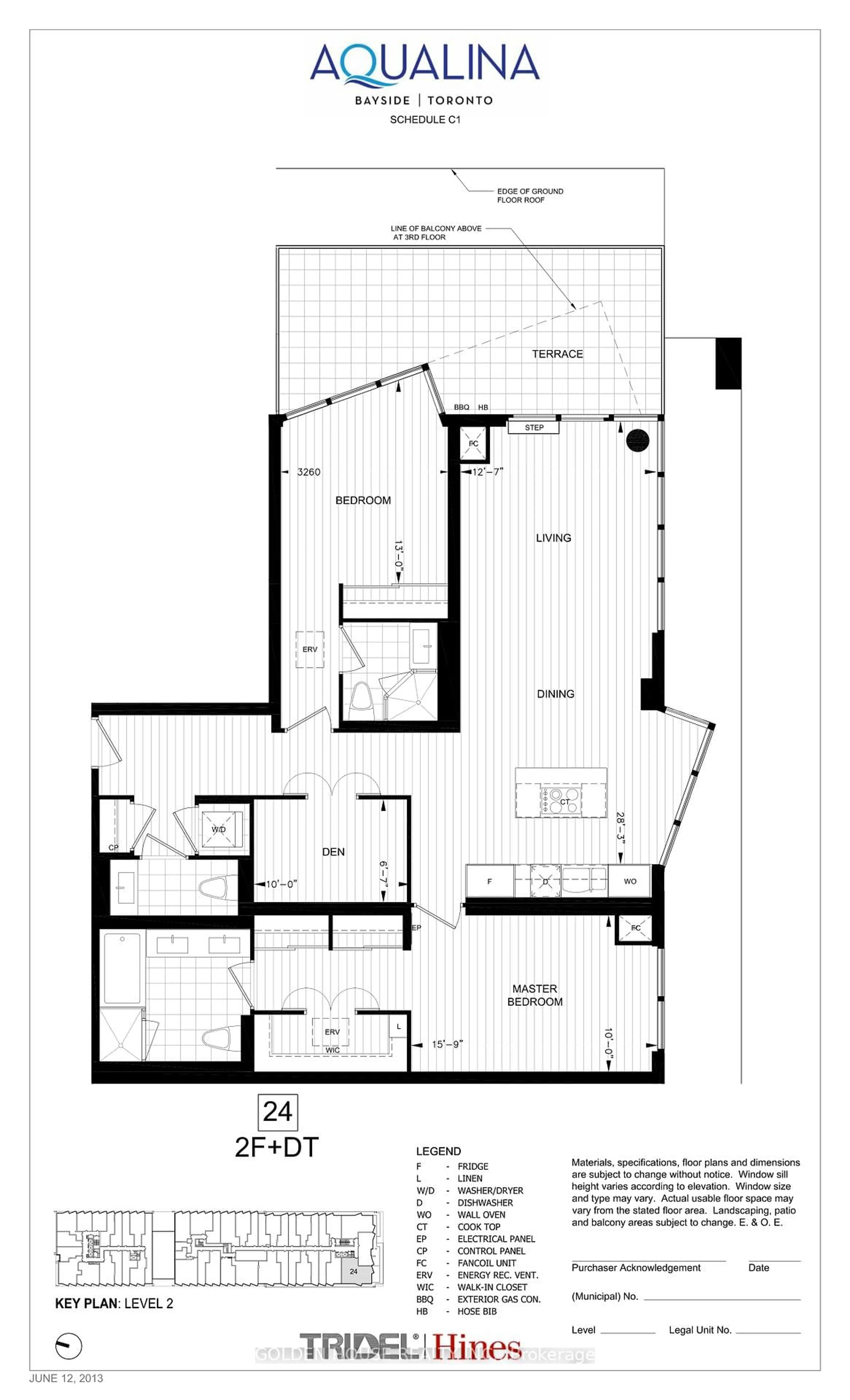 Floor plan for 55 Merchants' Wharf N/A #224, Toronto Ontario M5A 0P2