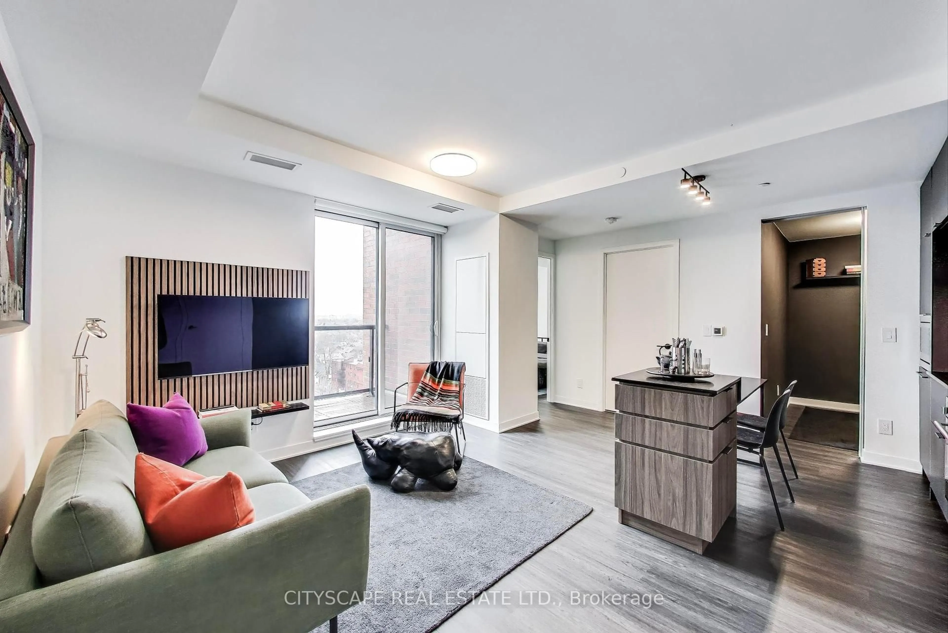Living room with furniture, unknown for 185 ALBERTA Ave #1210, Toronto Ontario M6C 0A5