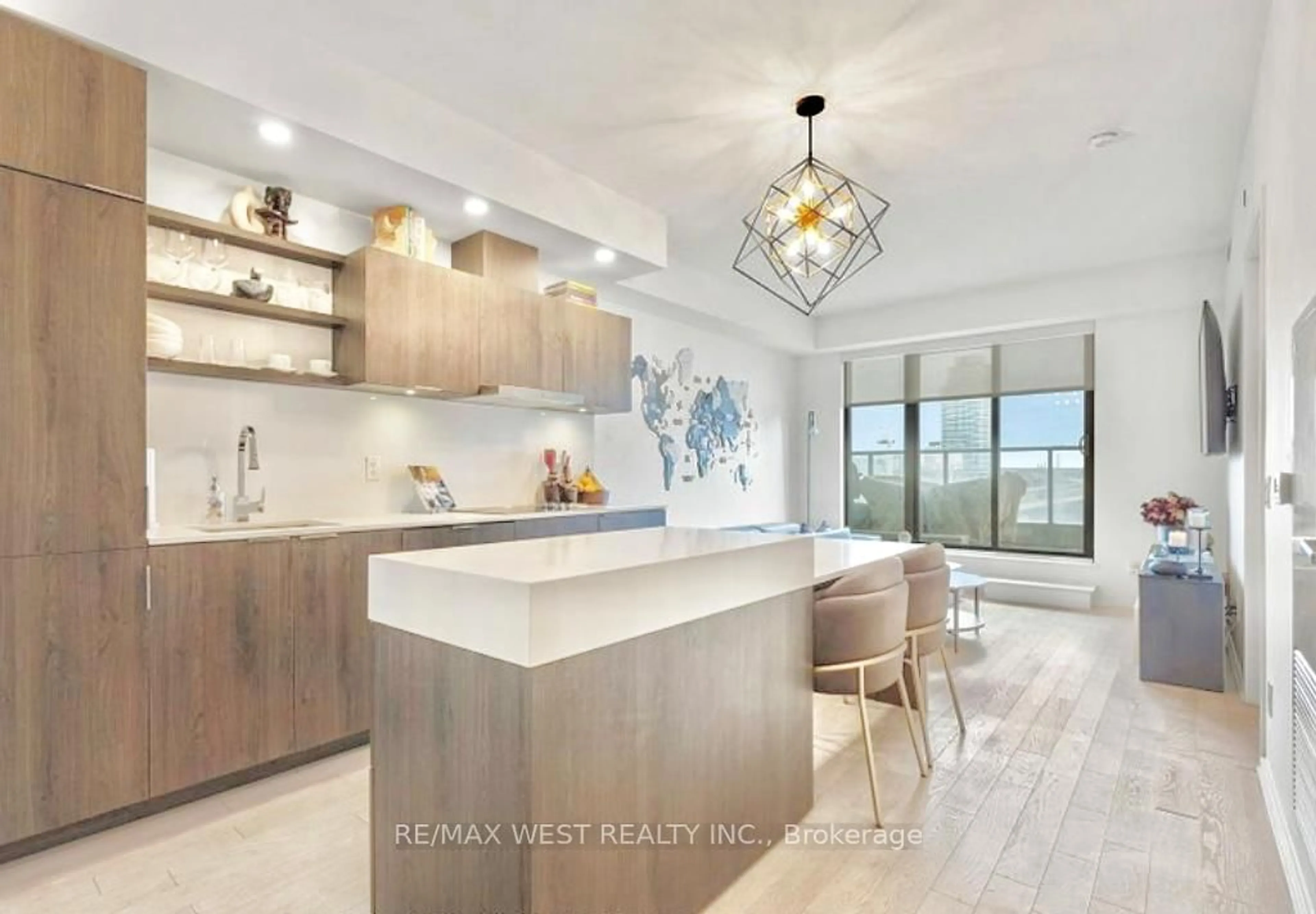 Contemporary kitchen, ceramic/tile floor for 12 Bonnycastle St #609, Toronto Ontario M5A 0C8