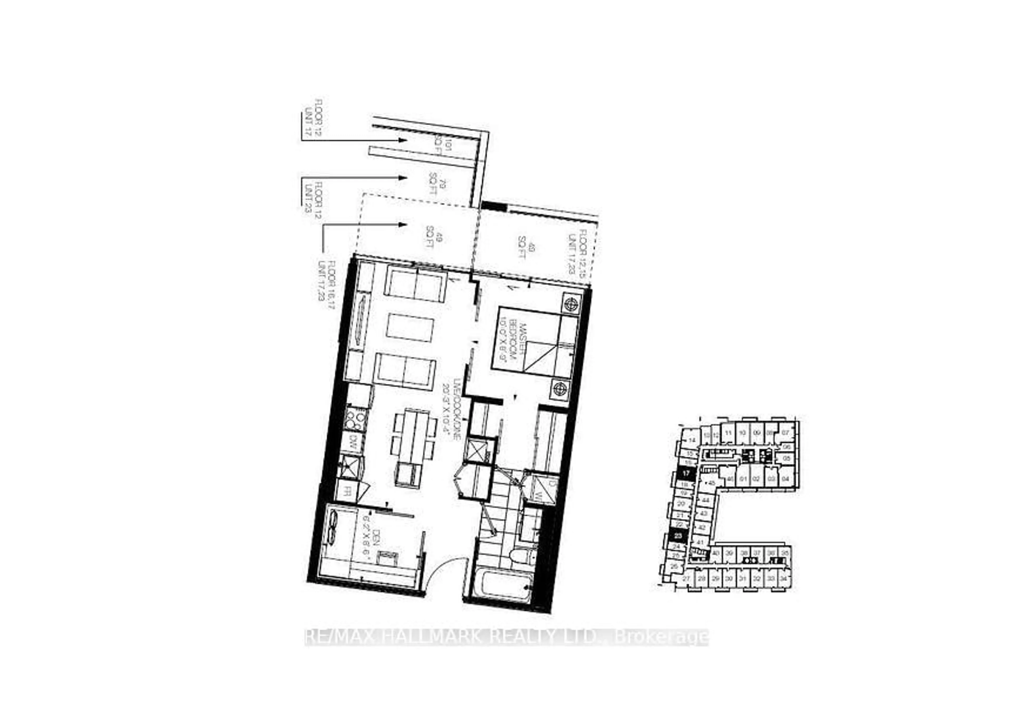 Floor plan for 8 Hillsdale Ave #1221, Toronto Ontario M4S 0B2