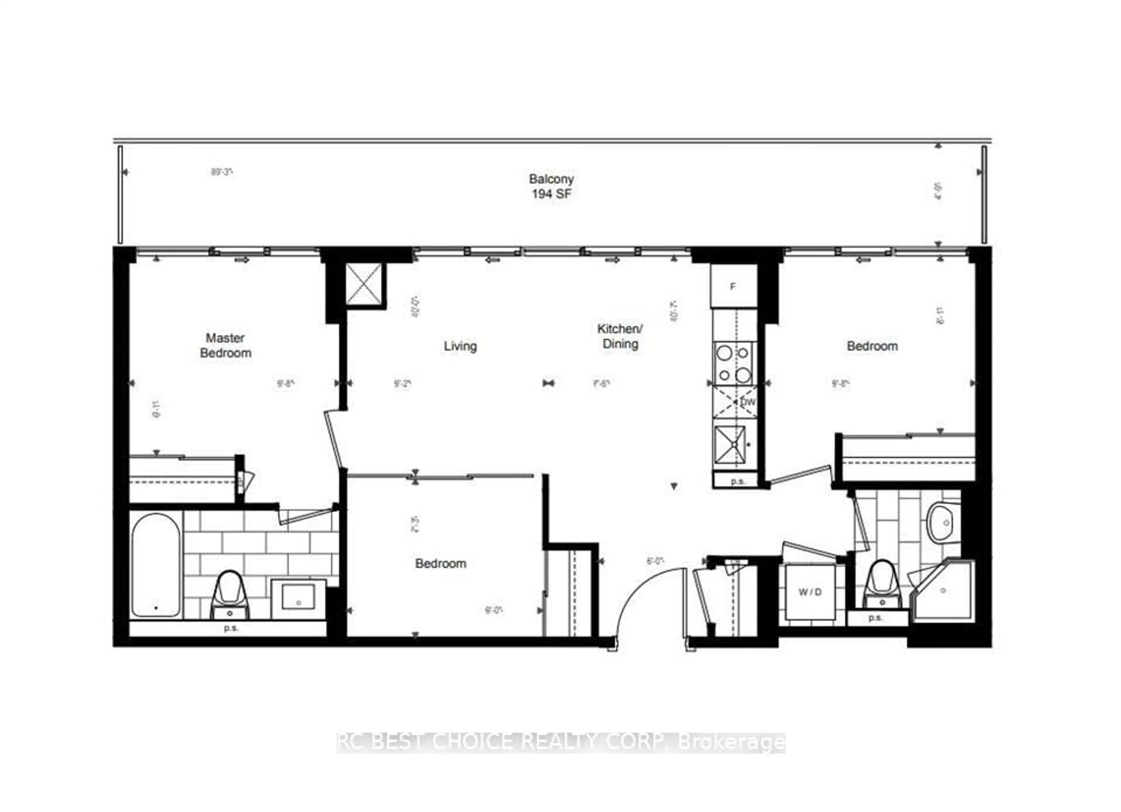 Floor plan for 135 Lower Sherbourne St #1436, Toronto Ontario M5A 1Y4
