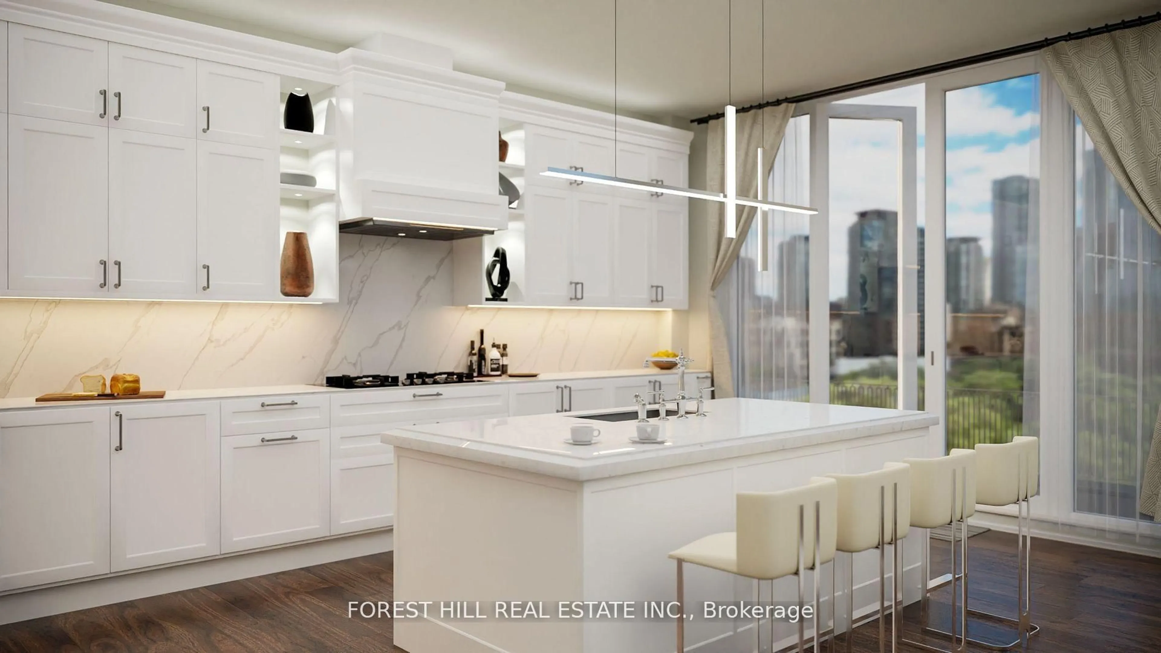 Contemporary kitchen, ceramic/tile floor for 128 Hazelton Ave #801, Toronto Ontario M5R 2E5