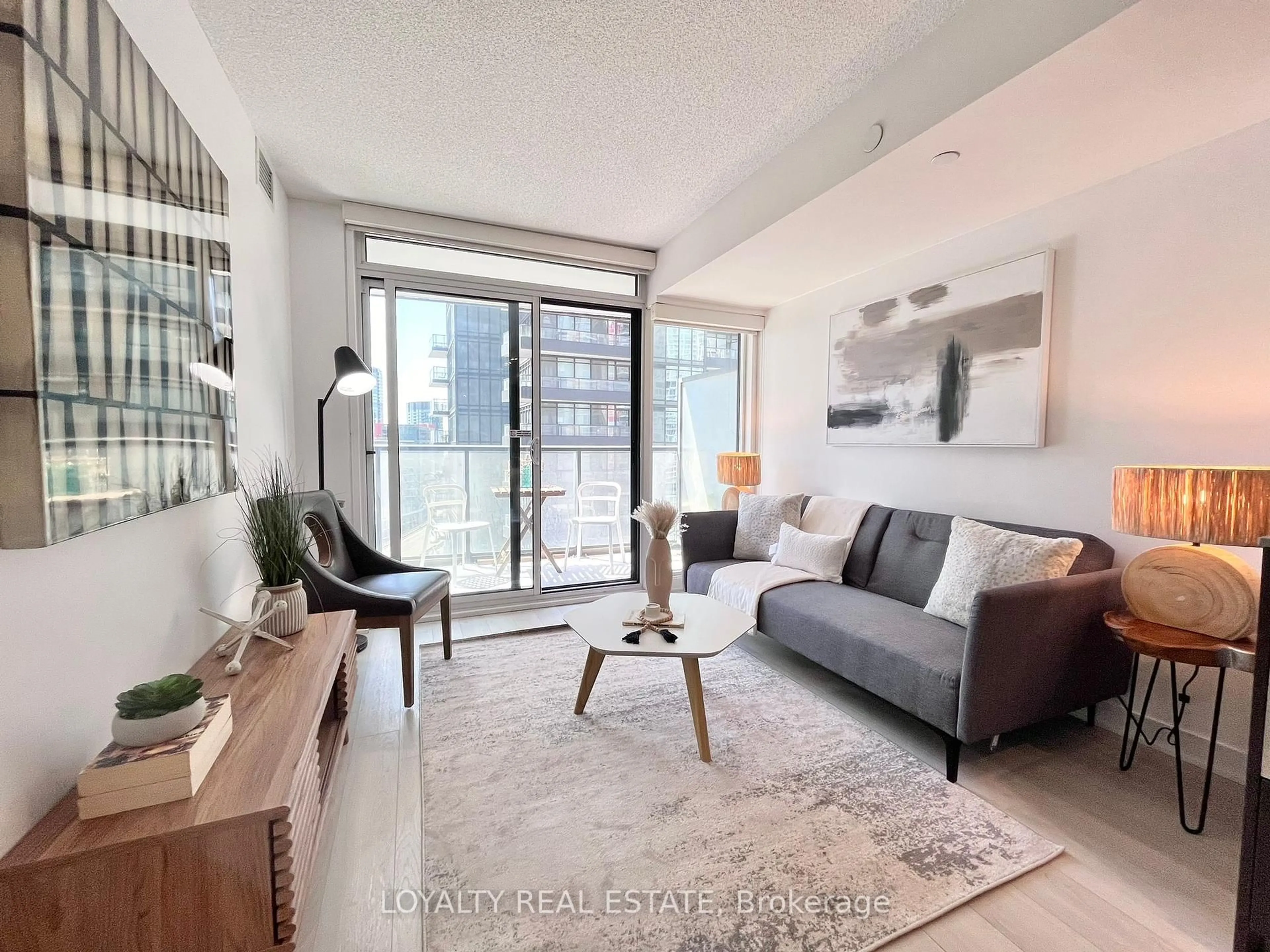 Living room with furniture, unknown for 70 Queens Wharf Rd #1803, Toronto Ontario M5V 0J2