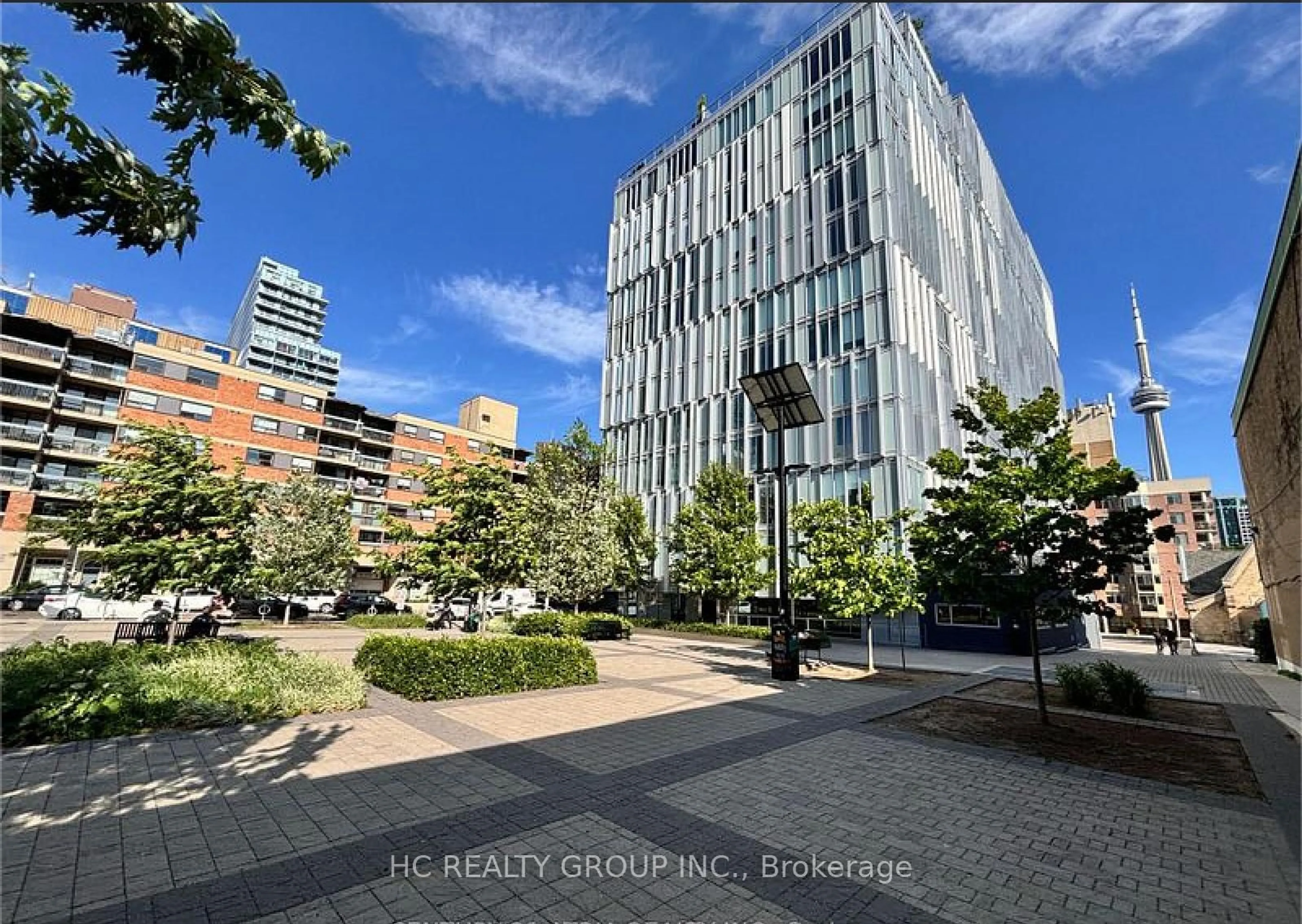 A pic from outside/outdoor area/front of a property/back of a property/a pic from drone, unknown for 50 McCaul St #205, Toronto Ontario M5T 0B6