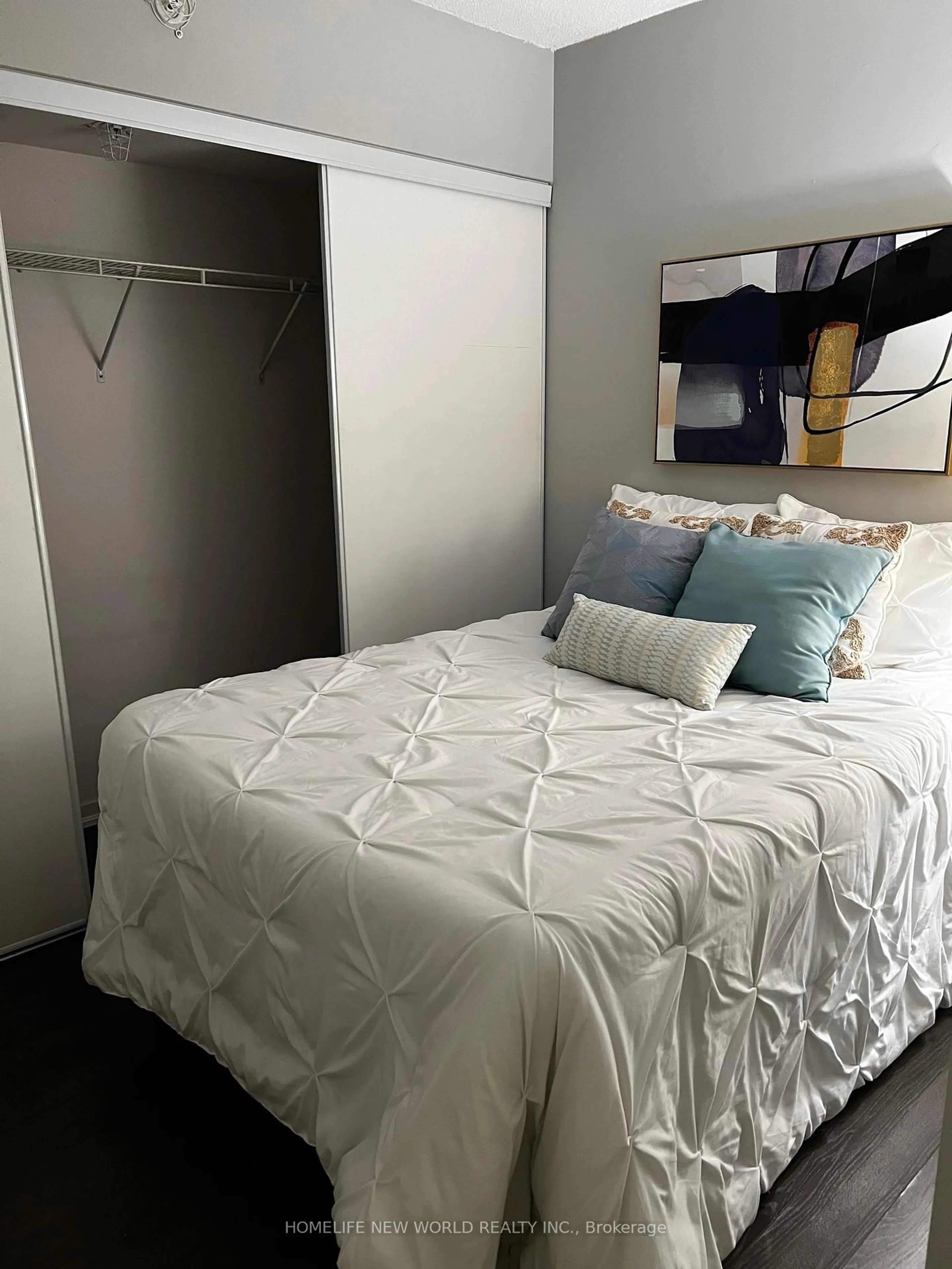 Bedroom with bed, unknown for 36 Lisgar St #516E, Toronto Ontario M6J 3G2