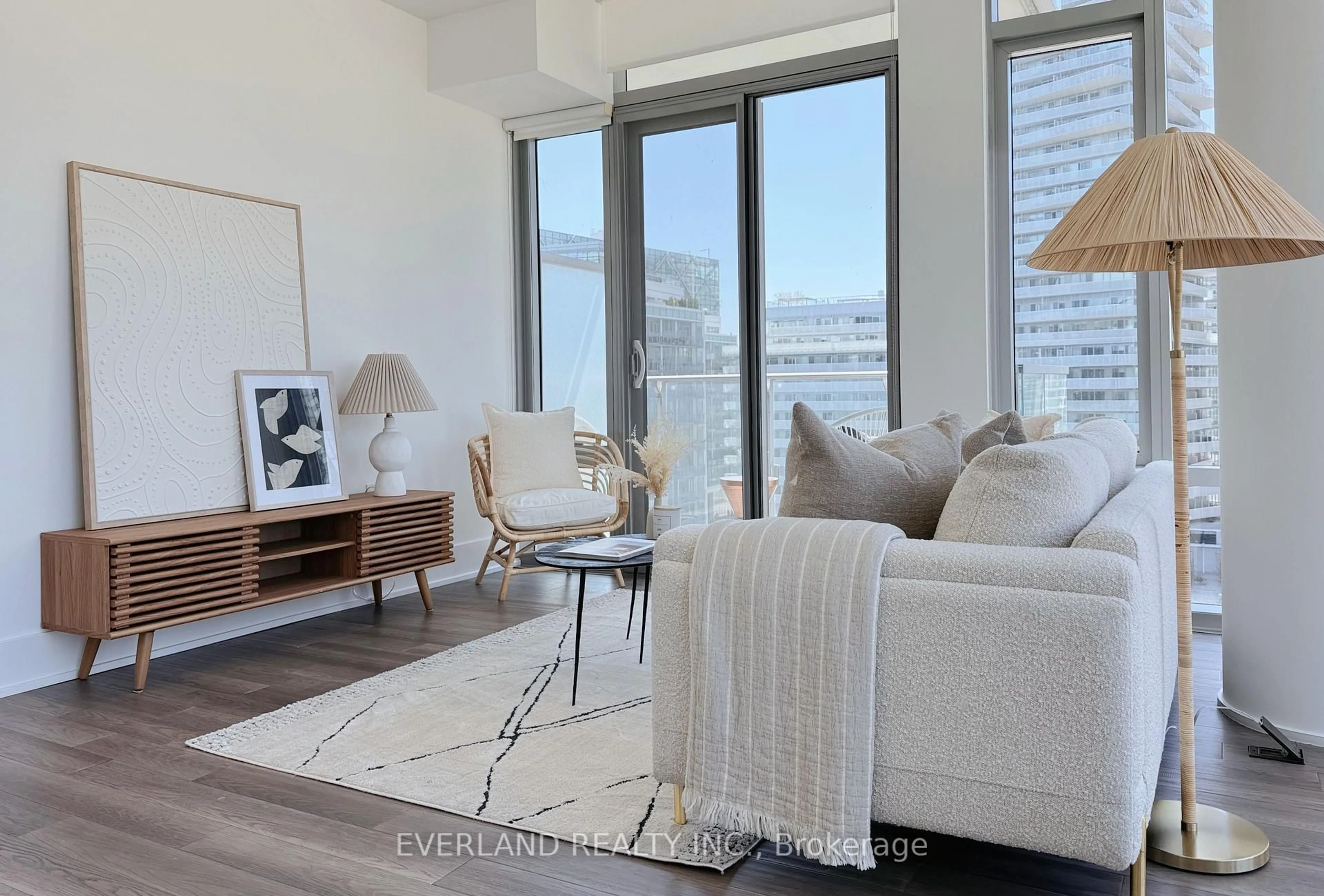 Living room with furniture, unknown for 39 Queens Quay #840, Toronto Ontario M5E 0A5