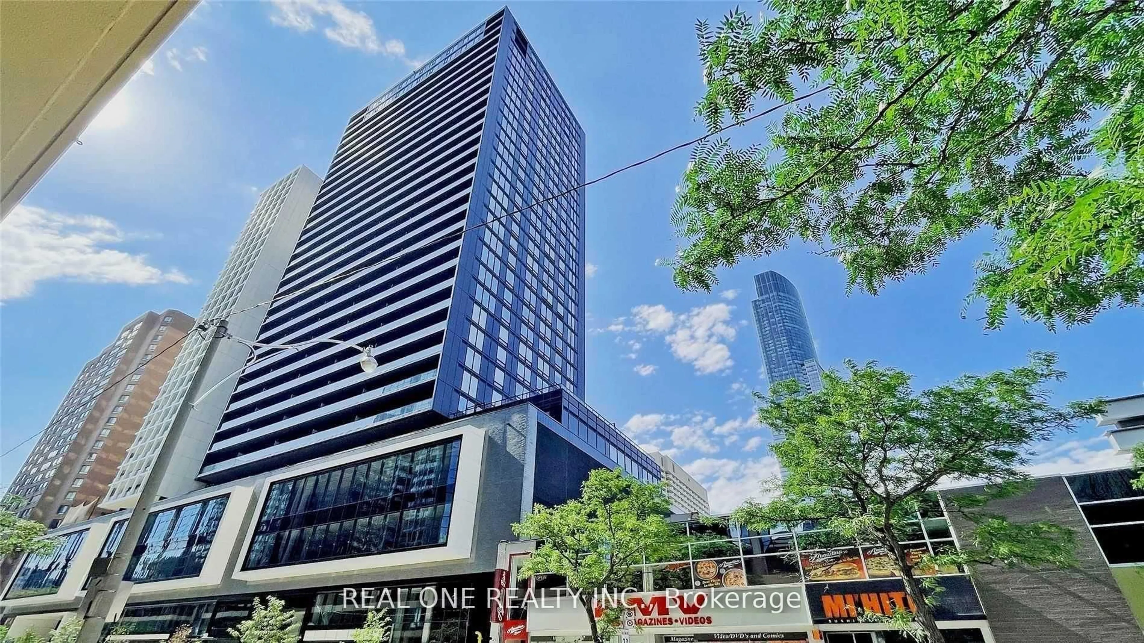 A pic from outside/outdoor area/front of a property/back of a property/a pic from drone, building for 20 Edward St #2803, Toronto Ontario M5G 0C5