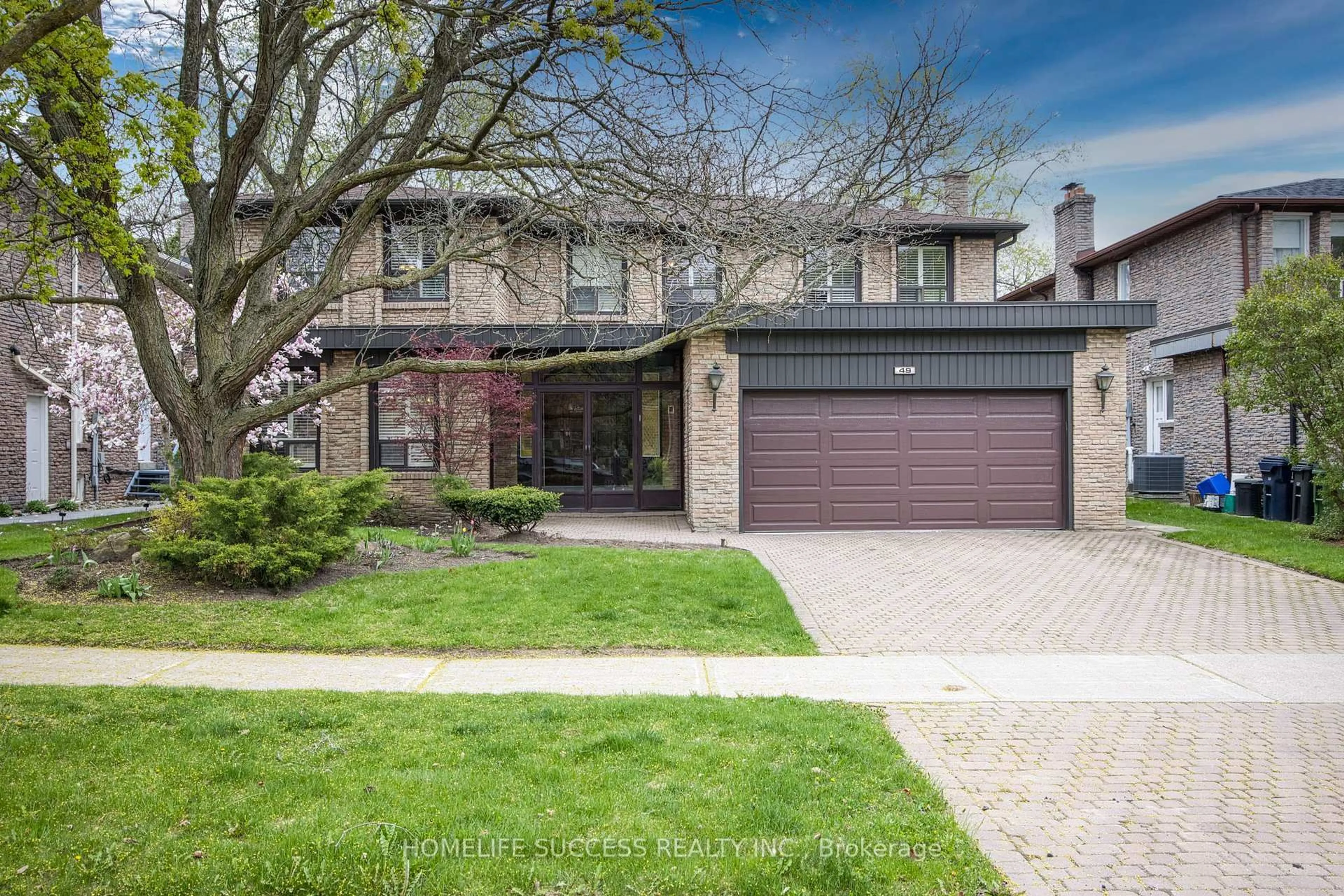 Home with brick exterior material, street for 49 Beaverhall Dr, Toronto Ontario M2L 2C8