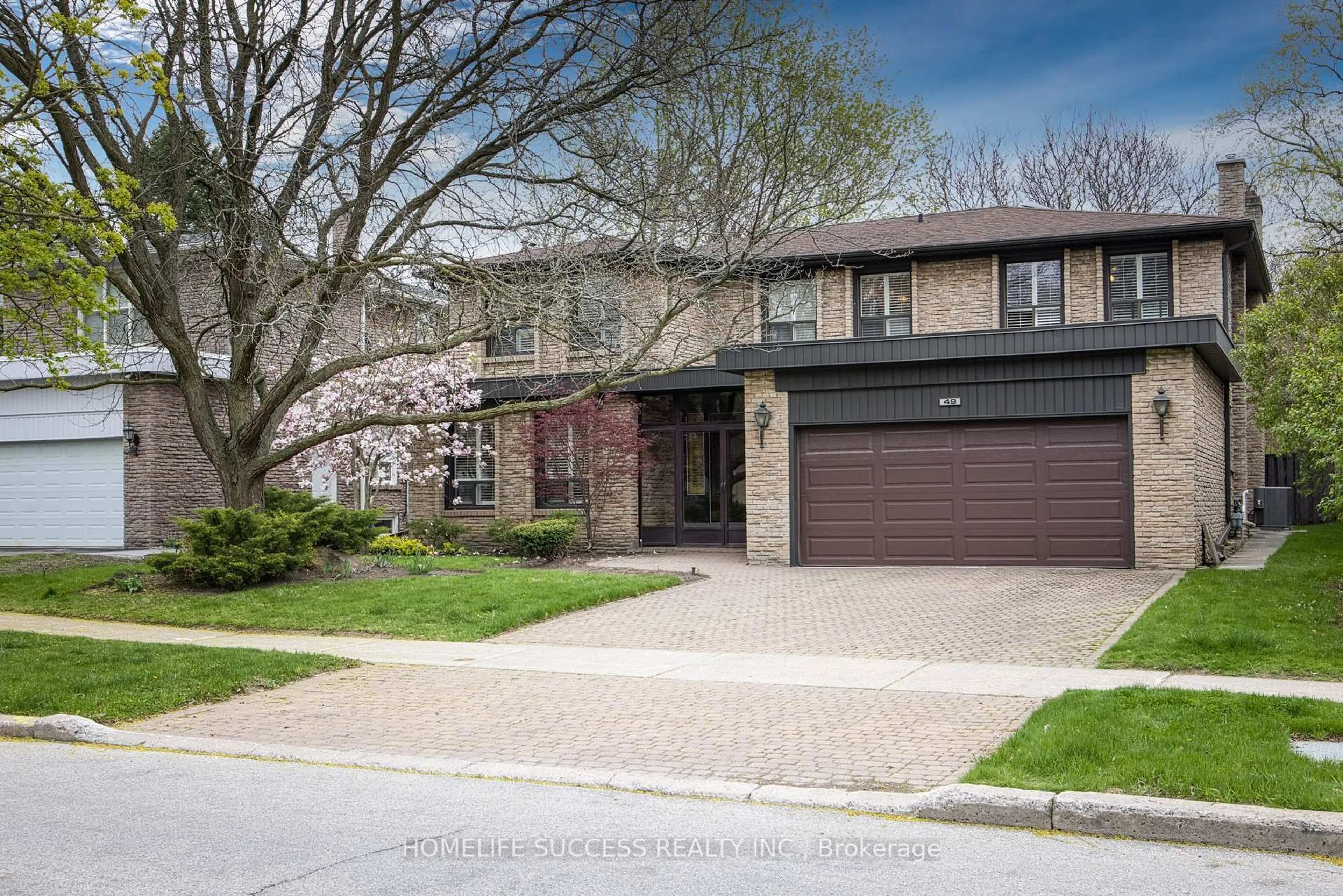 Home with brick exterior material, street for 49 Beaverhall Dr, Toronto Ontario M2L 2C8