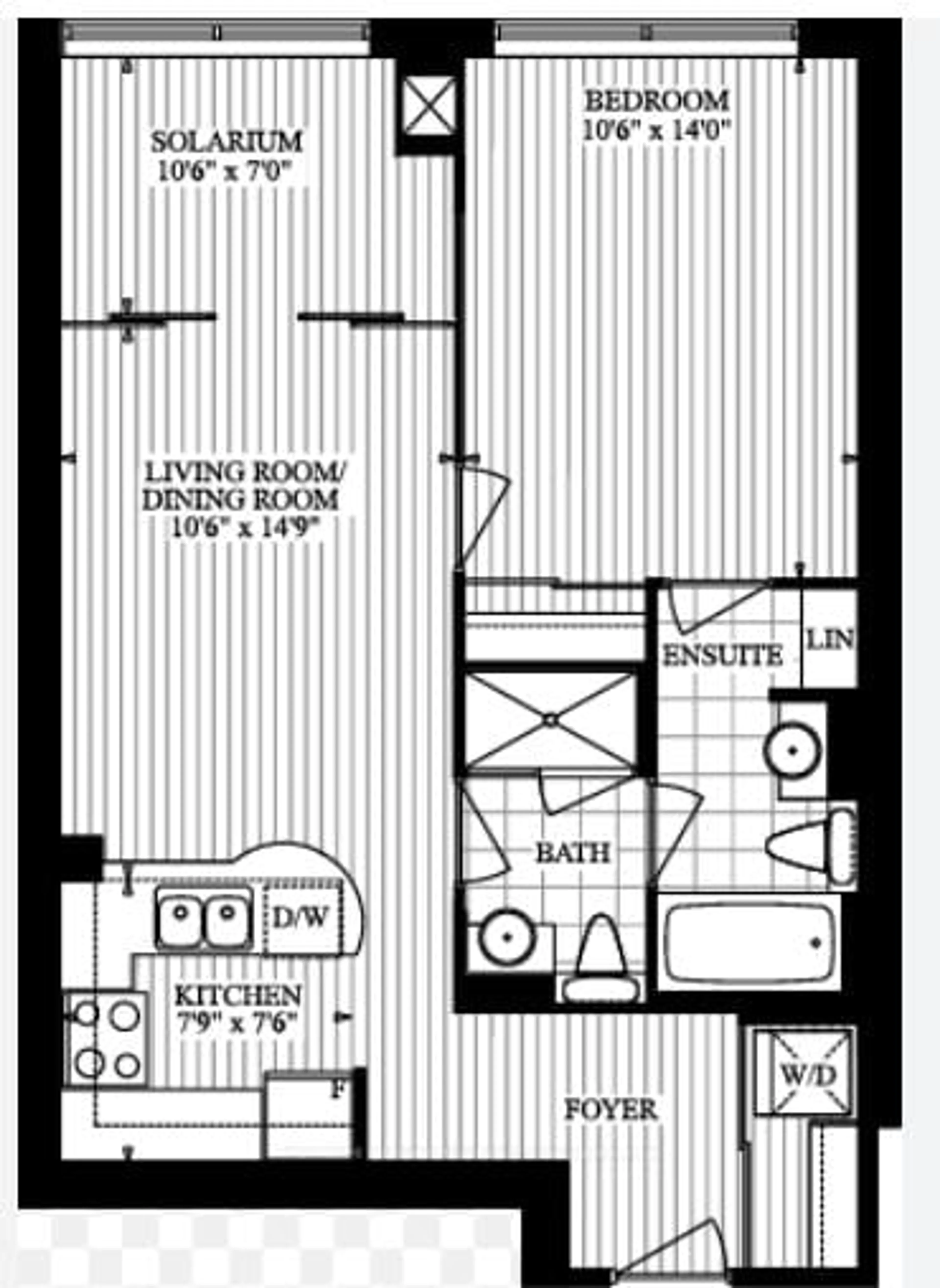 Floor plan for 763 Bay St #3210, Toronto Ontario M5G 2R3