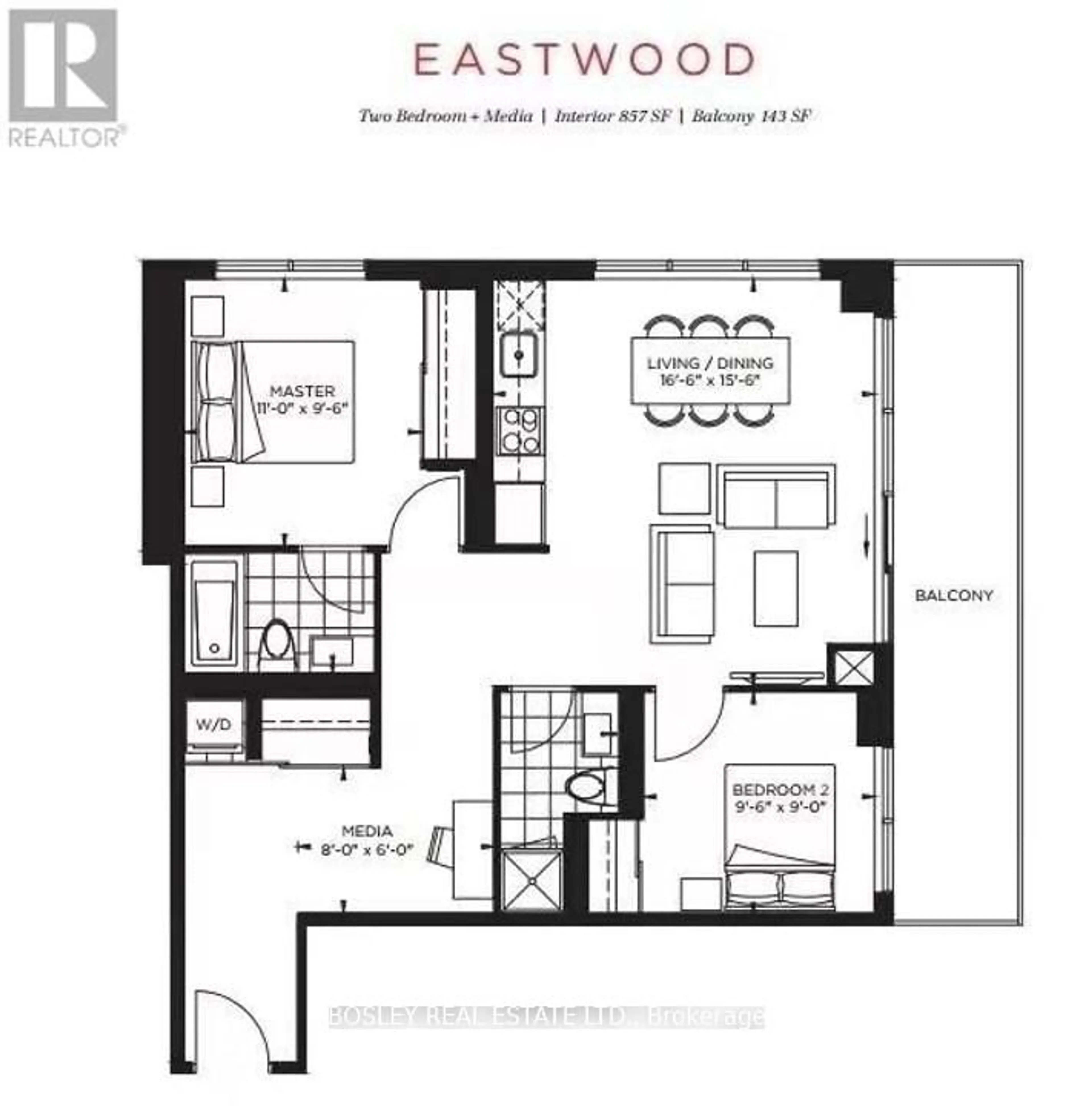 Floor plan for 38 Forest Manor Rd #1807, Toronto Ontario M2J 0H4