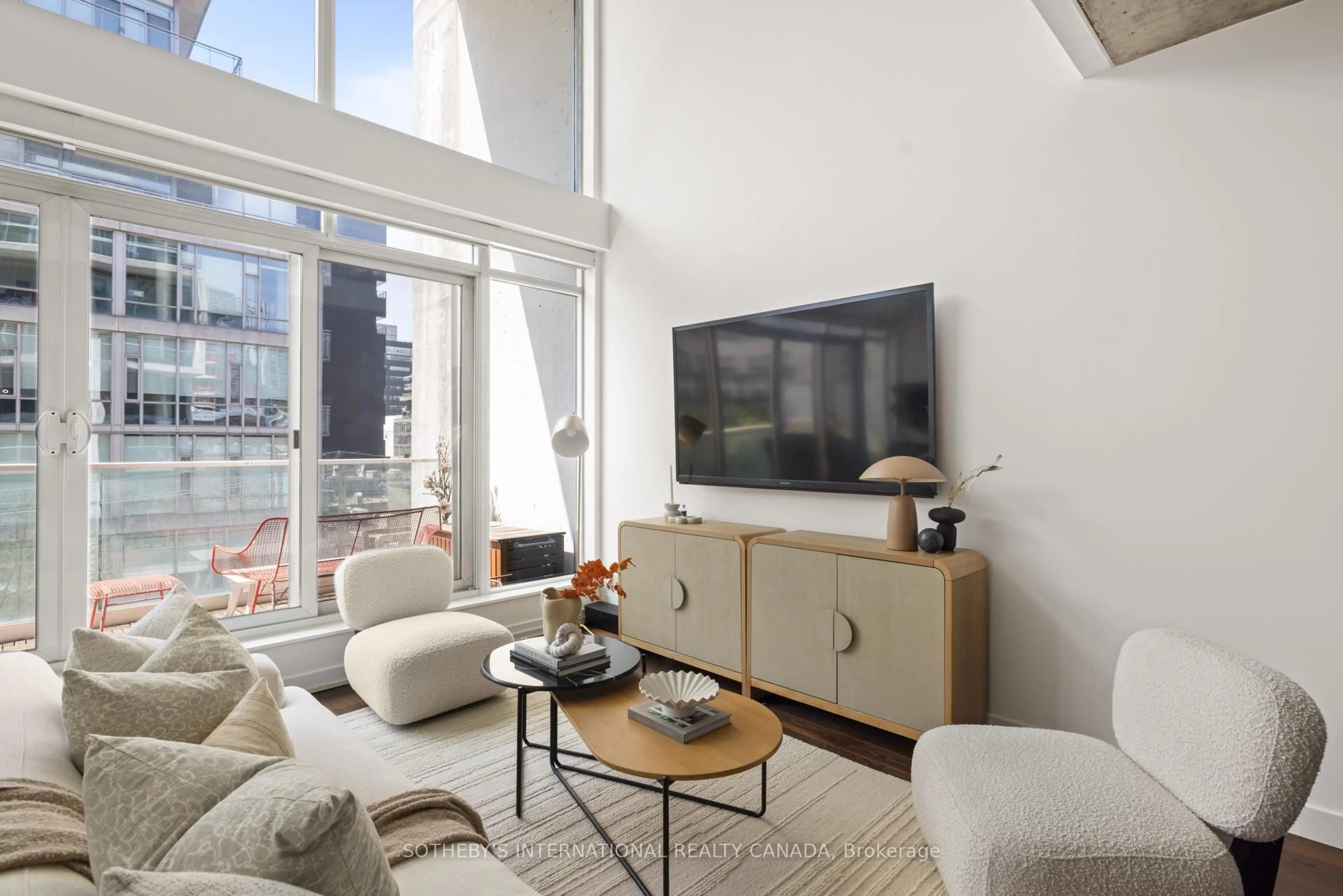 Living room with furniture, unknown for 75 Portland St #508, Toronto Ontario M5V 2M9