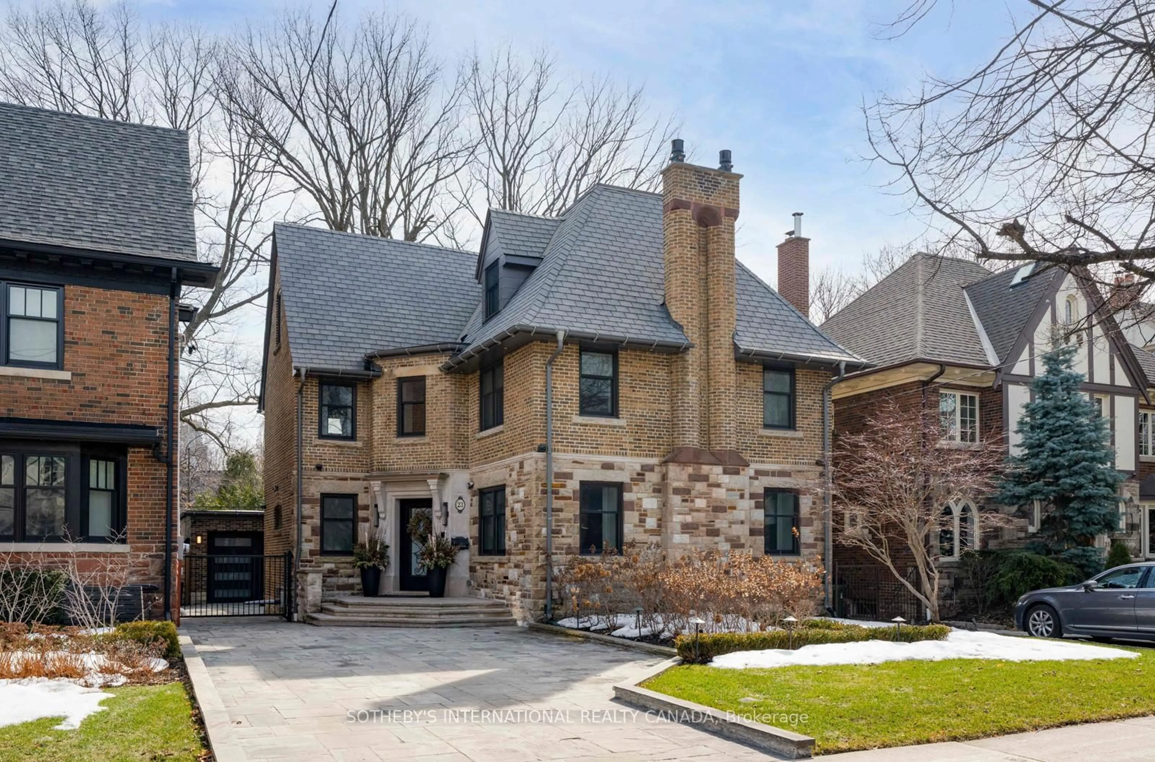 Home with brick exterior material, street for 23 Douglas Dr, Toronto Ontario M4W 2B2