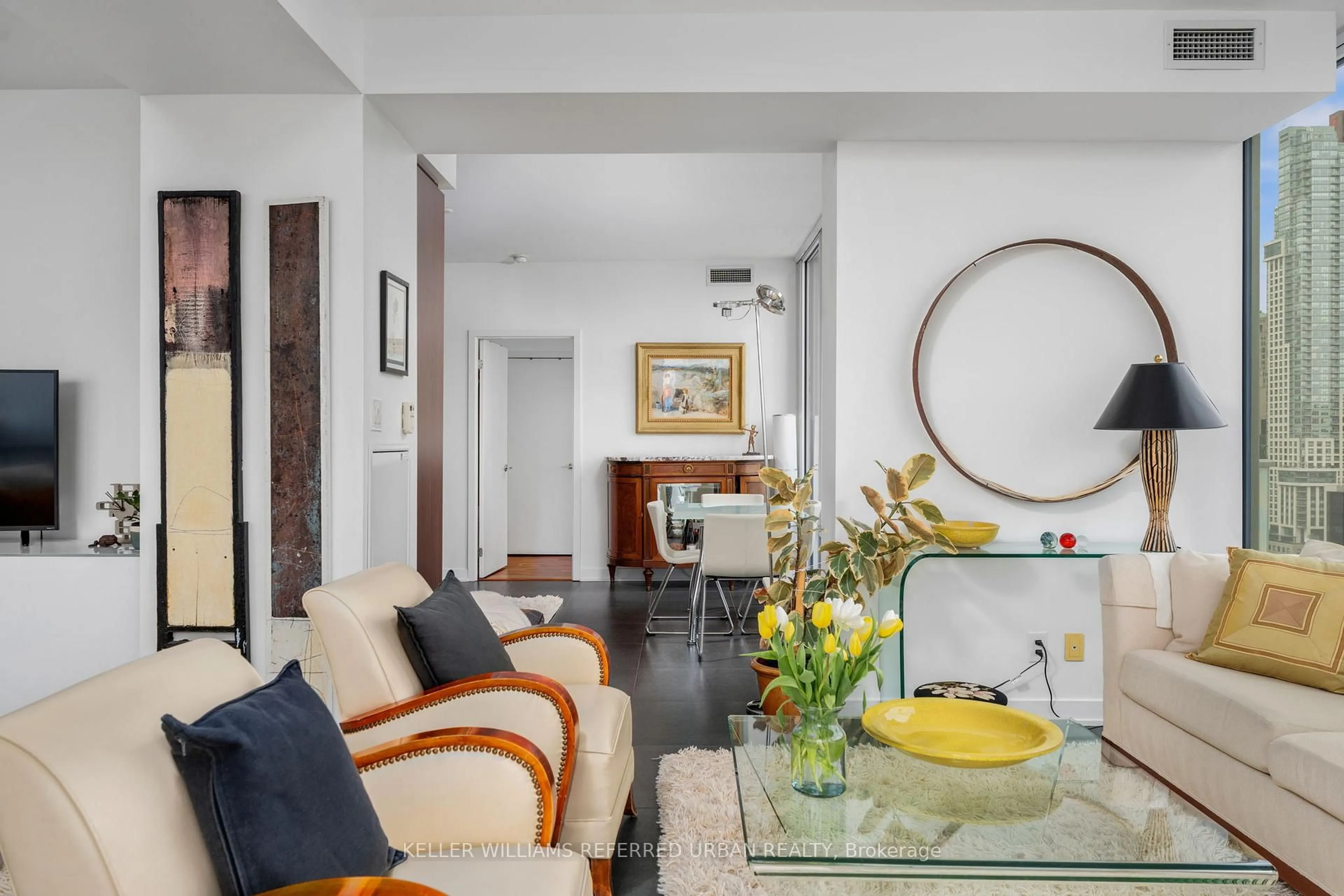 Living room with furniture, unknown for 1 Market St #2204, Toronto Ontario M5E 0A2