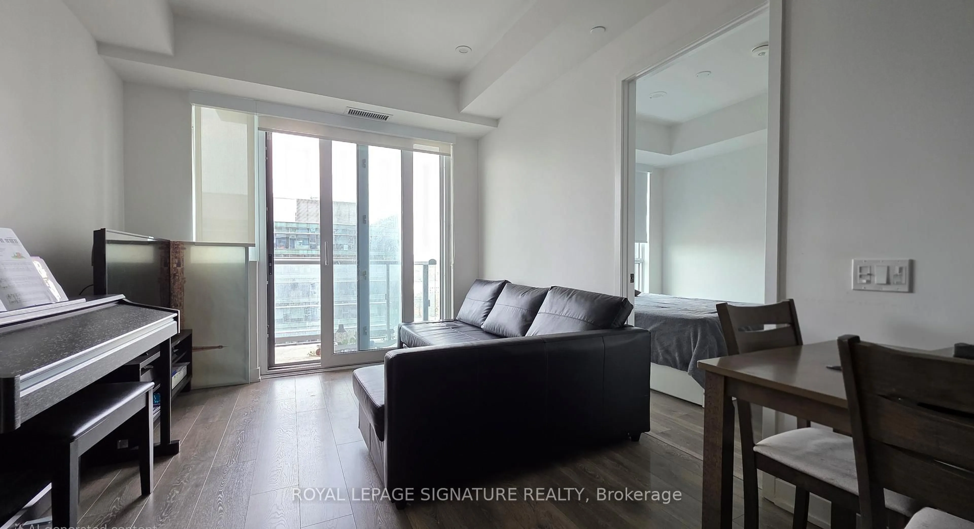 Living room with furniture, wood/laminate floor for 108 Peter St #2101, Toronto Ontario M5V 0W2