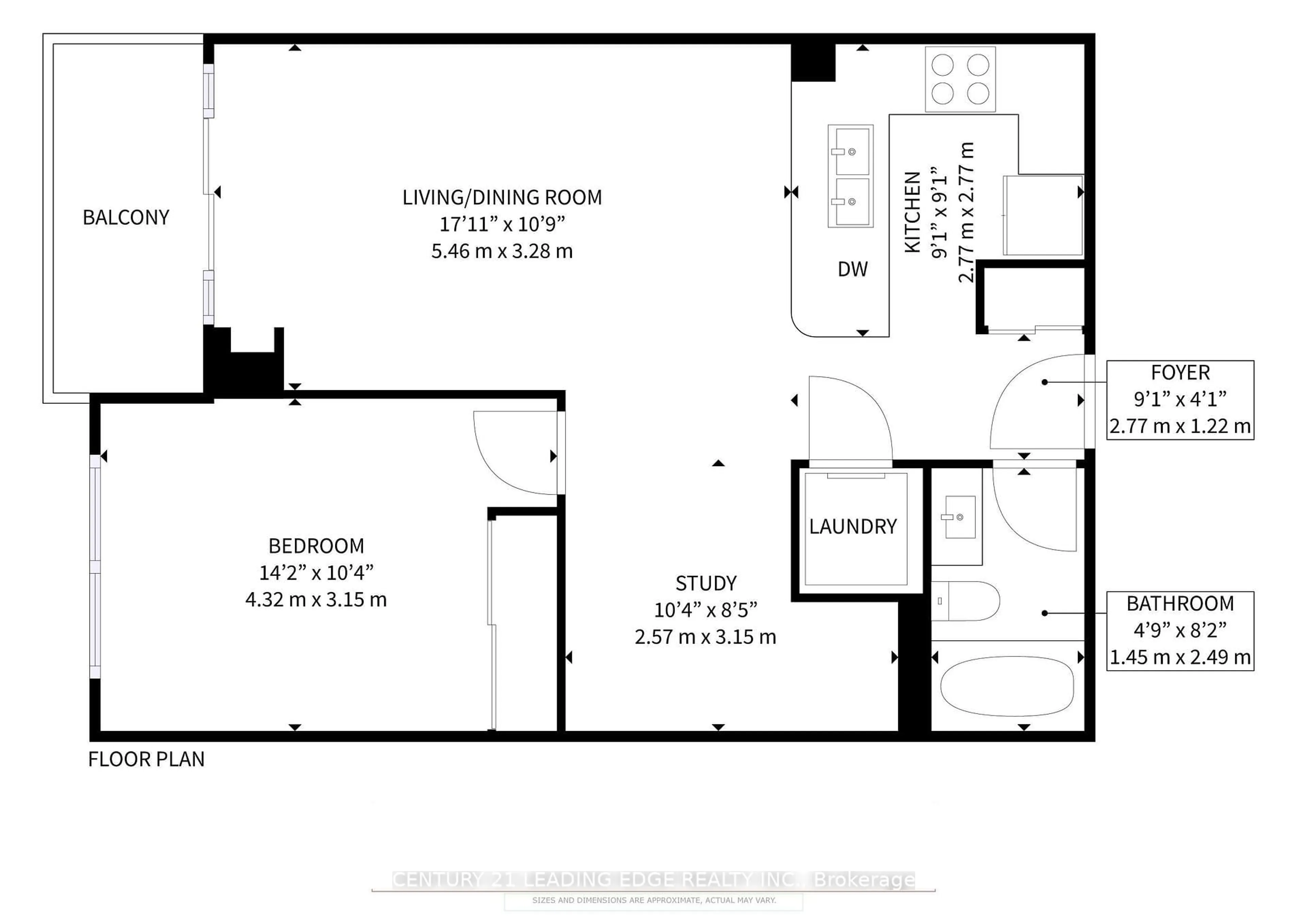 Floor plan for 30 Grand Trunk Cres #3503, Toronto Ontario M5J 3A4