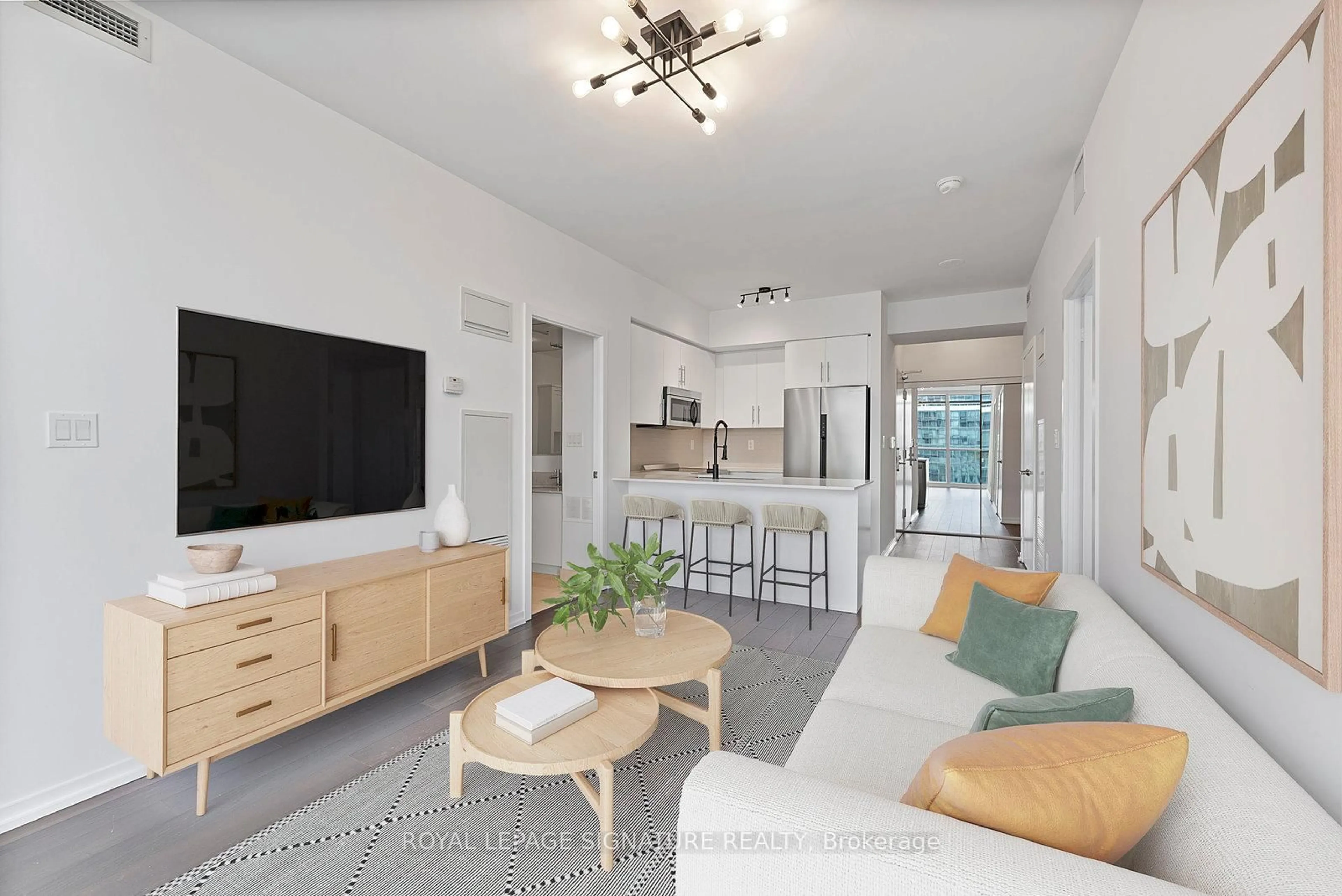 Living room with furniture, unknown for 65 Bremner Blvd #4101, Toronto Ontario M5V 0A1