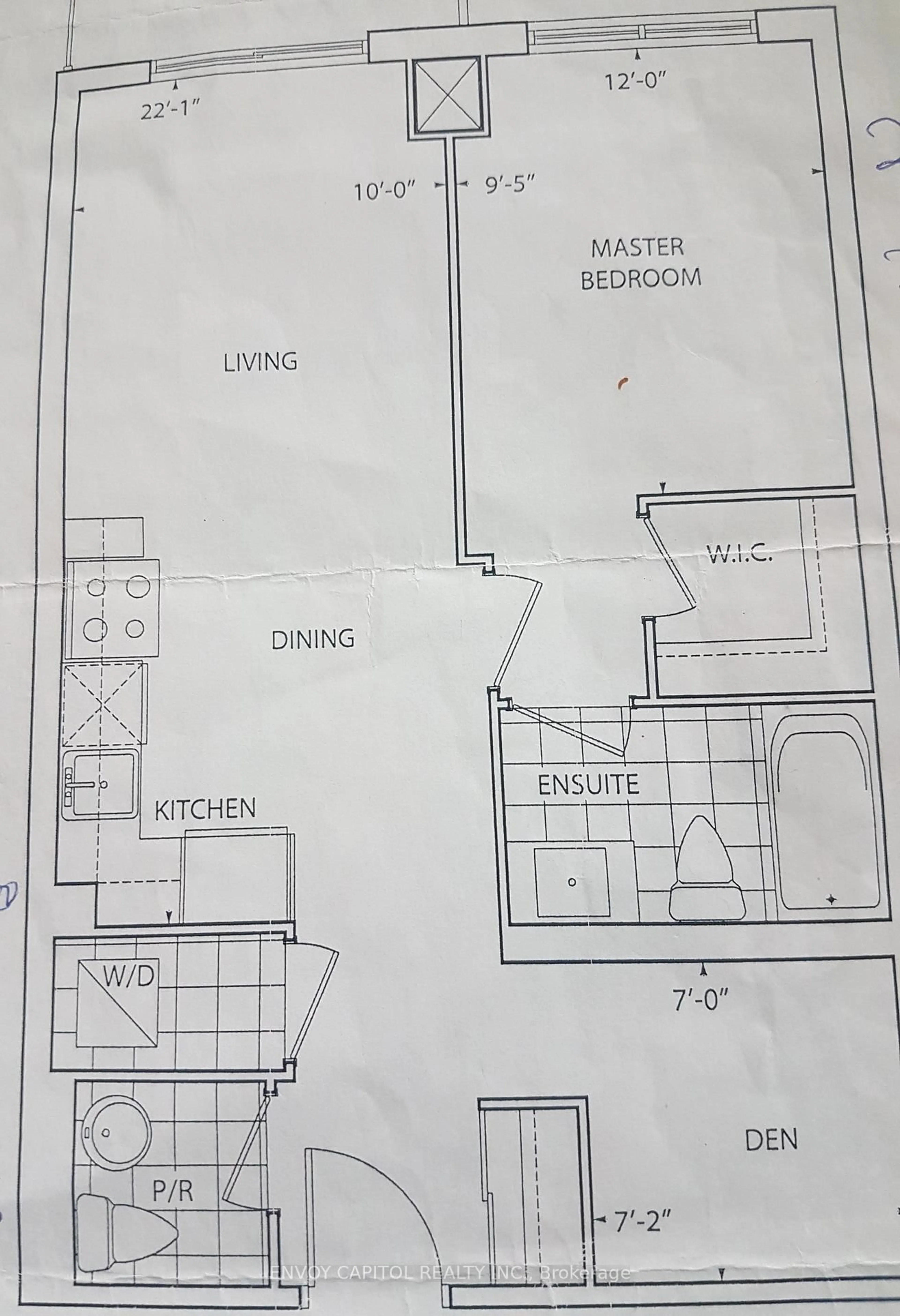 Floor plan for 591 Sheppard Ave #316, Toronto Ontario M2K 0G2
