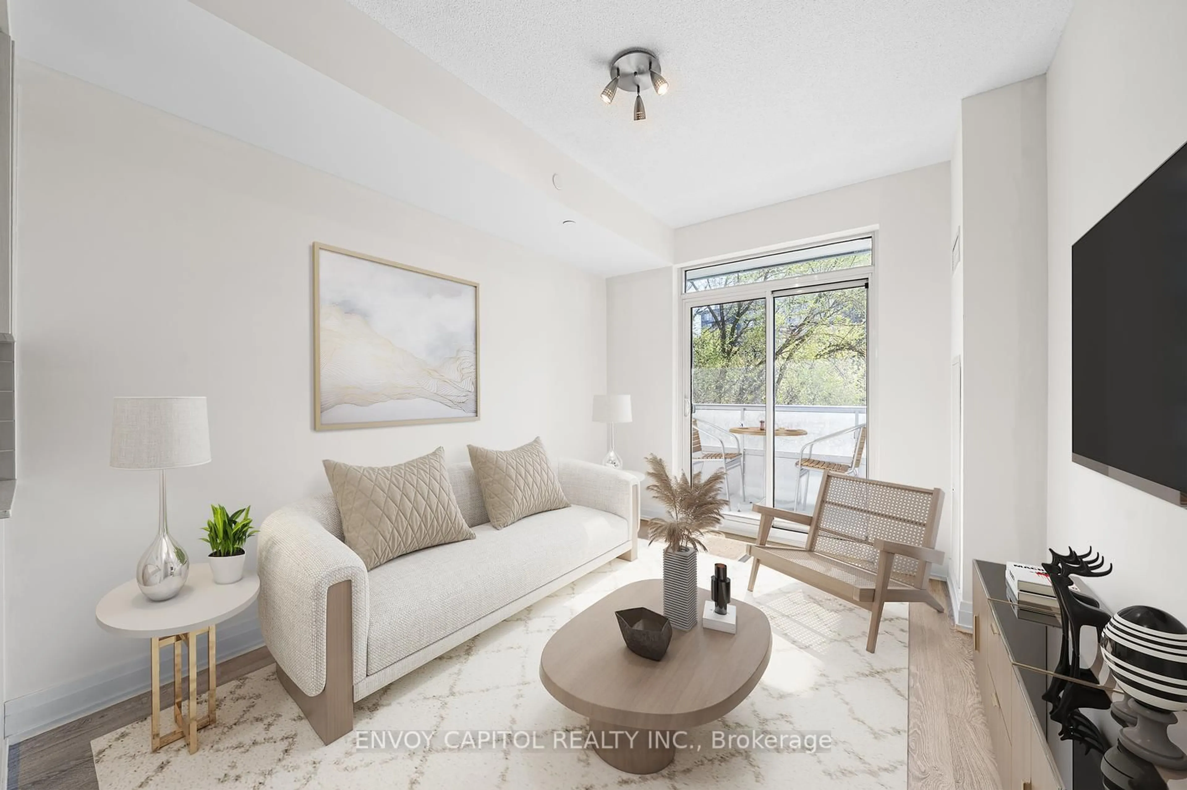 Living room with furniture, unknown for 591 Sheppard Ave #316, Toronto Ontario M2K 0G2